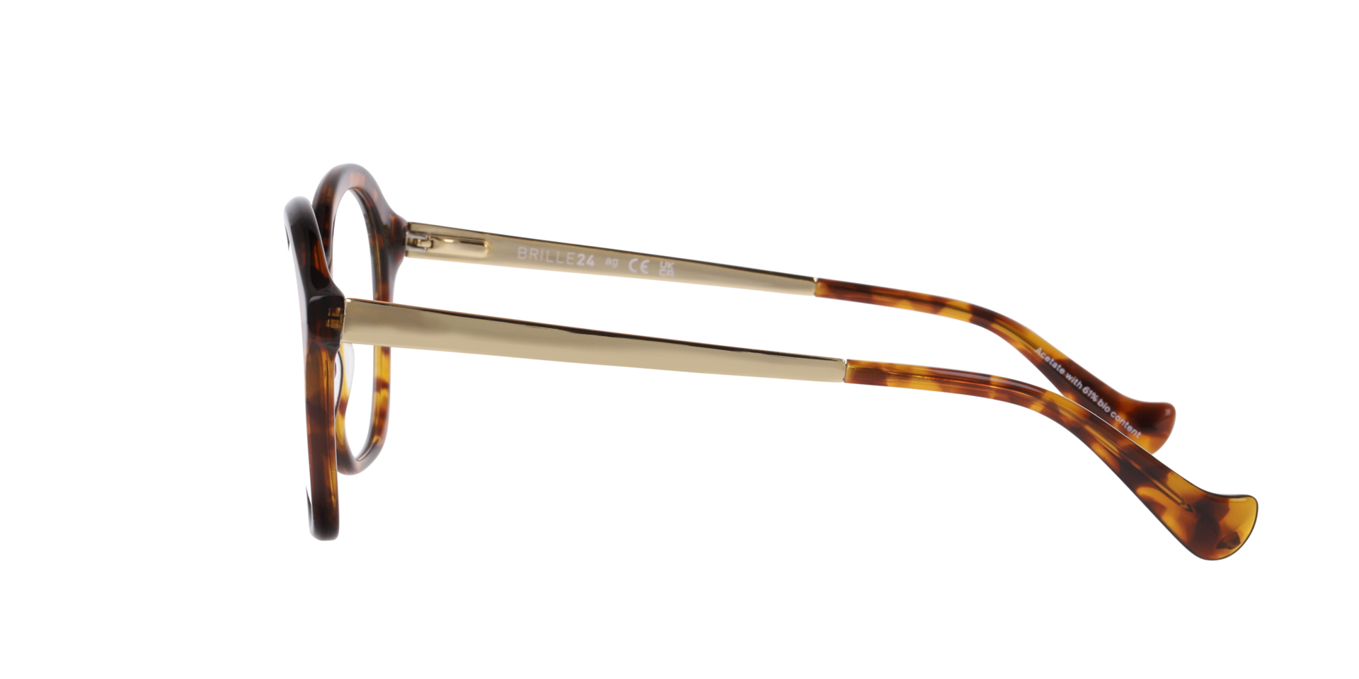Kobe Havana AcetaatEyeglass Frames van B24, Zijaanzicht