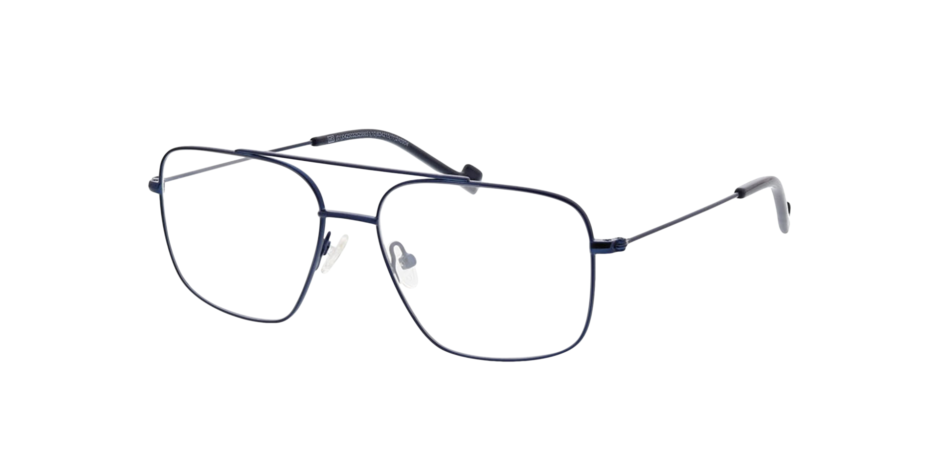 Detroit Mattblau MetallEyeglass Frames von B24, Dreiviertelansicht