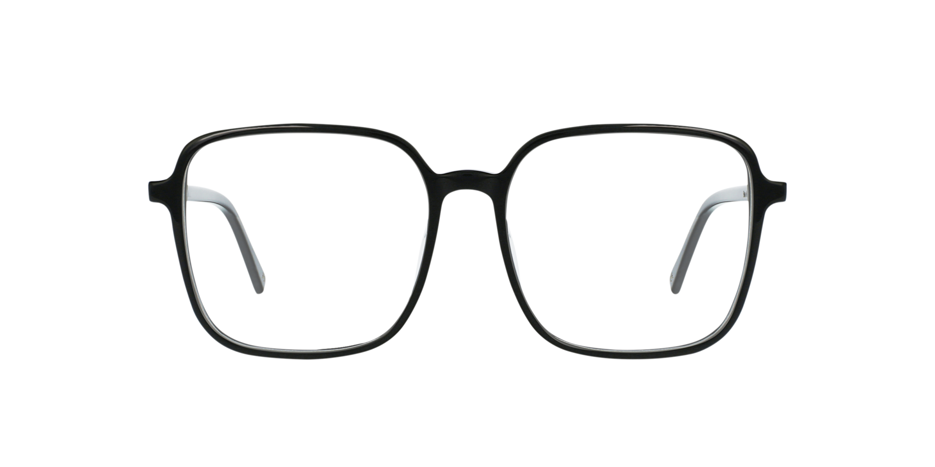 Elan Jet Black AcetatEyeglass Frames von B24, Vorderansicht