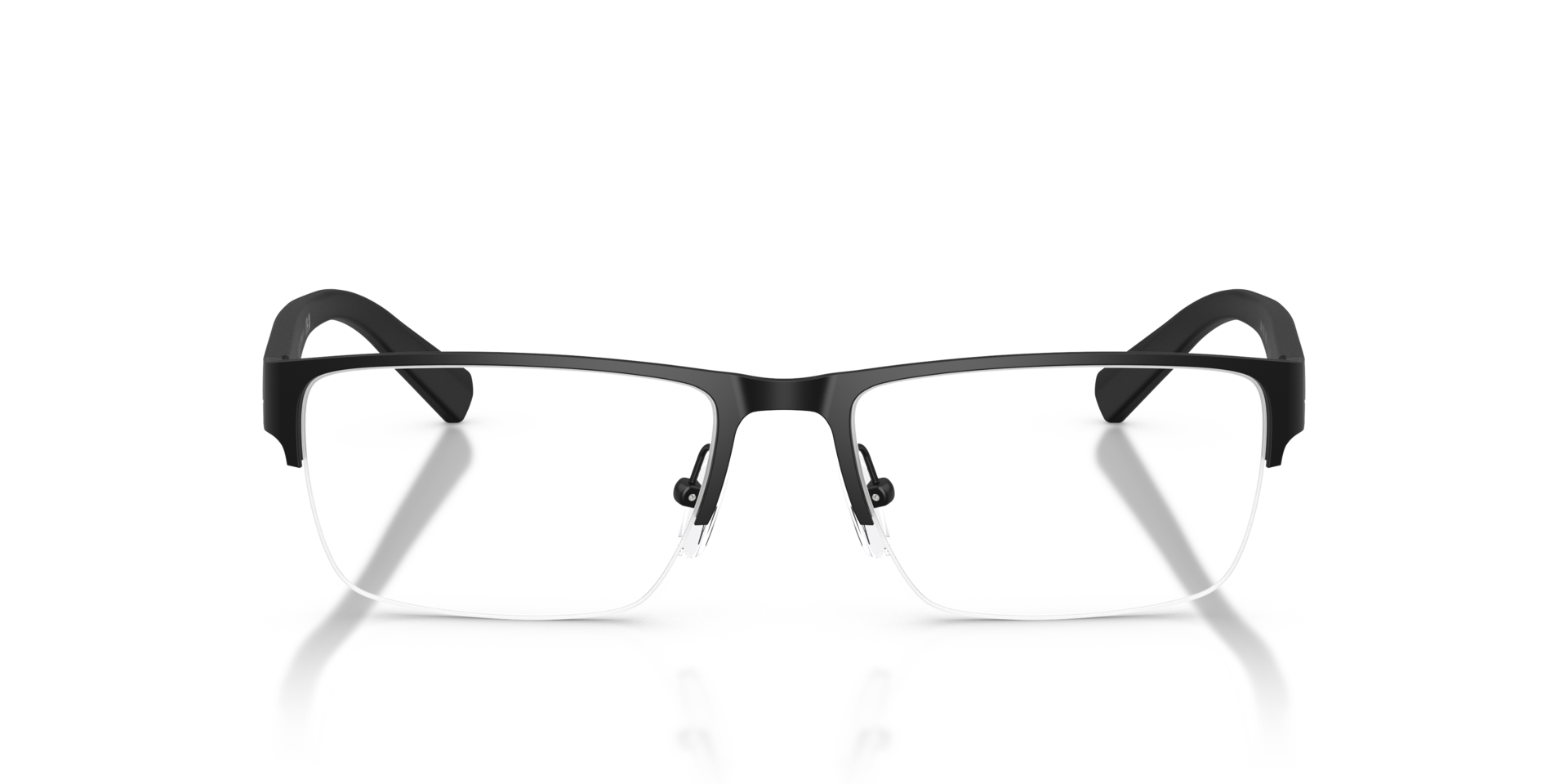 AX1018 Matt Schwarz MetallEyeglass Frames von B24, Vorderansicht