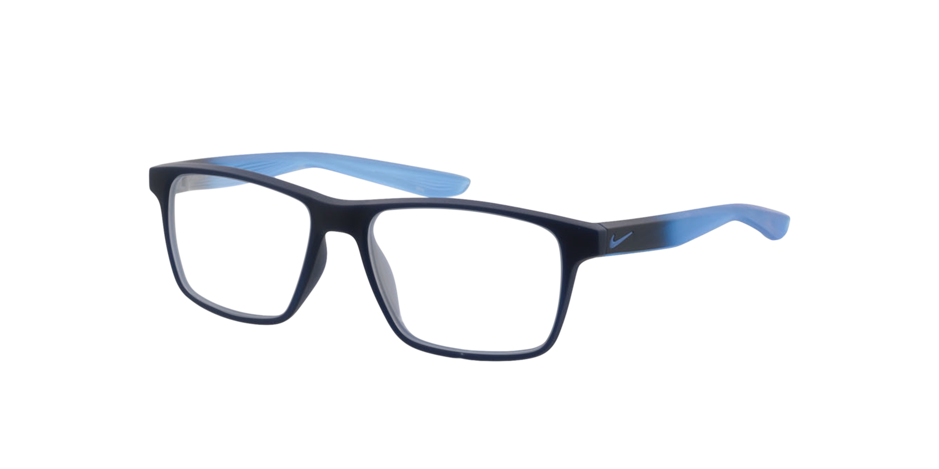 Nike 5002 Blauw Bruin KunststofEyeglass Frames van B24, Hoekweergave