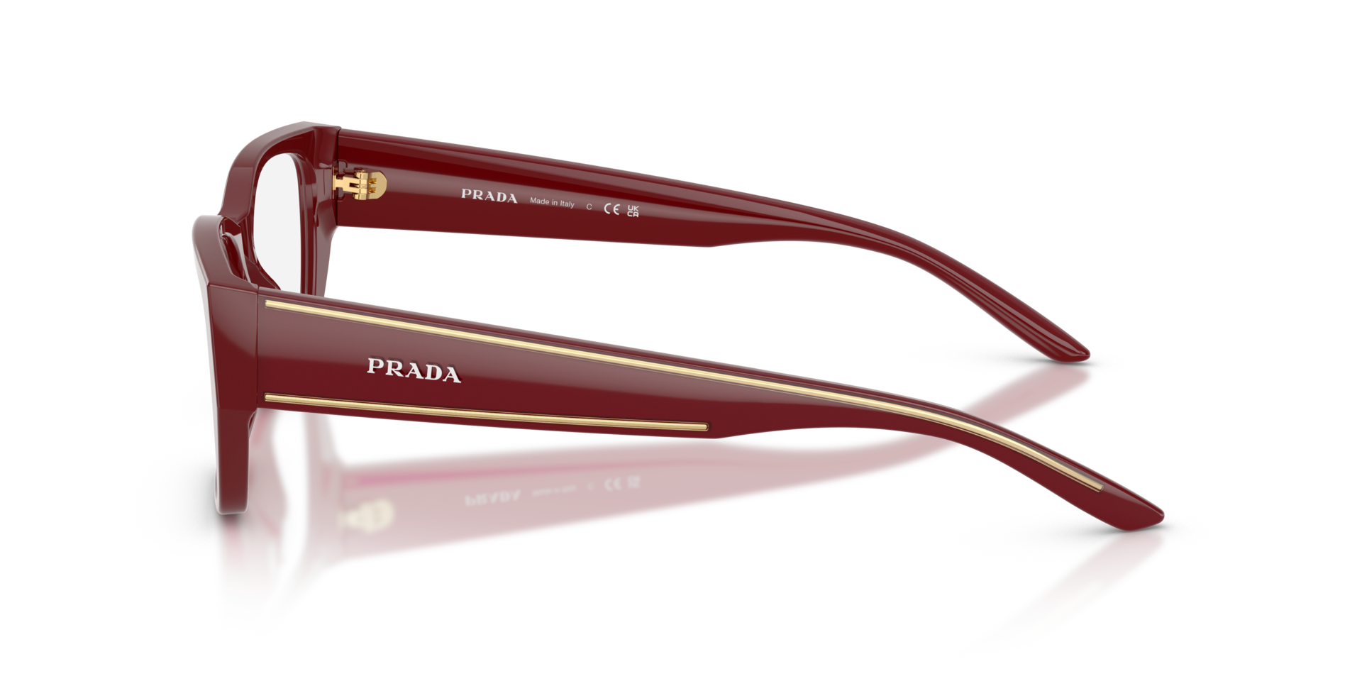 PR D20V Marsala AcetaatEyeglass Frames van B24, Zijaanzicht