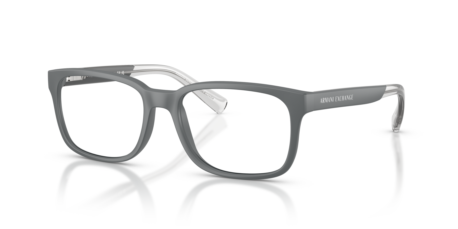AX3029 Matgrijs KunststofEyeglass Frames van B24, Hoekweergave