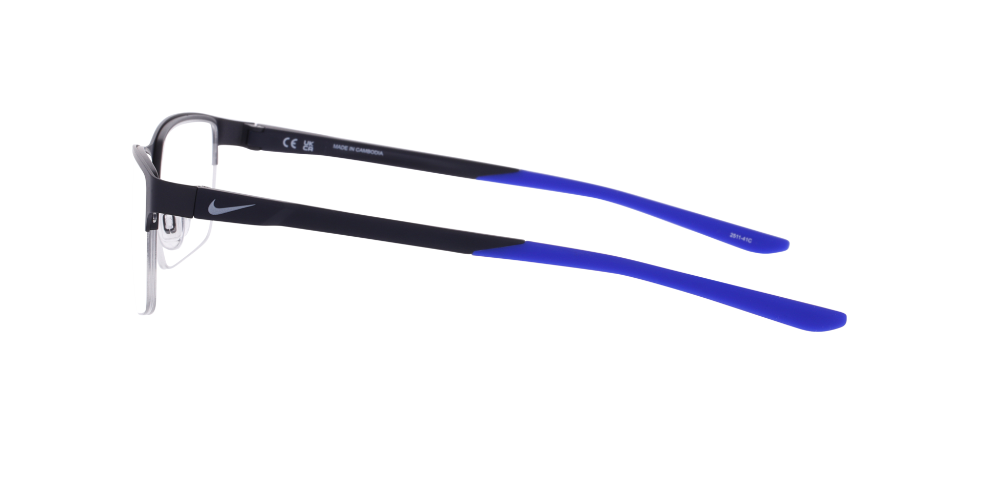 NIKE 8159 N Blauw MetaalEyeglass Frames van B24, Zijaanzicht