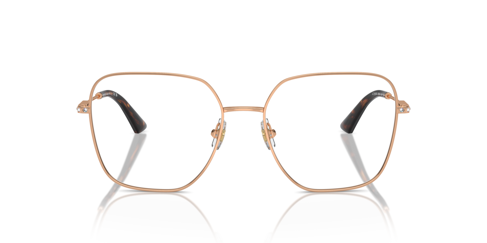 JC2001B Rotgold MetallEyeglass Frames von B24, Vorderansicht