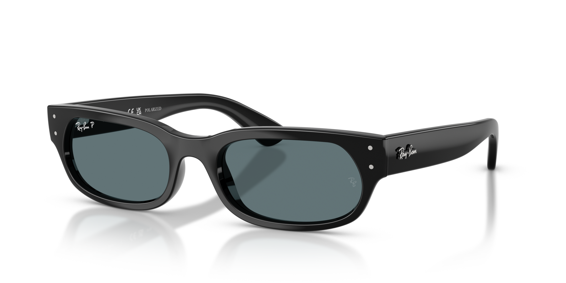 RB2236 Zwart KunststofSunglass Frames van B24, Hoekweergave