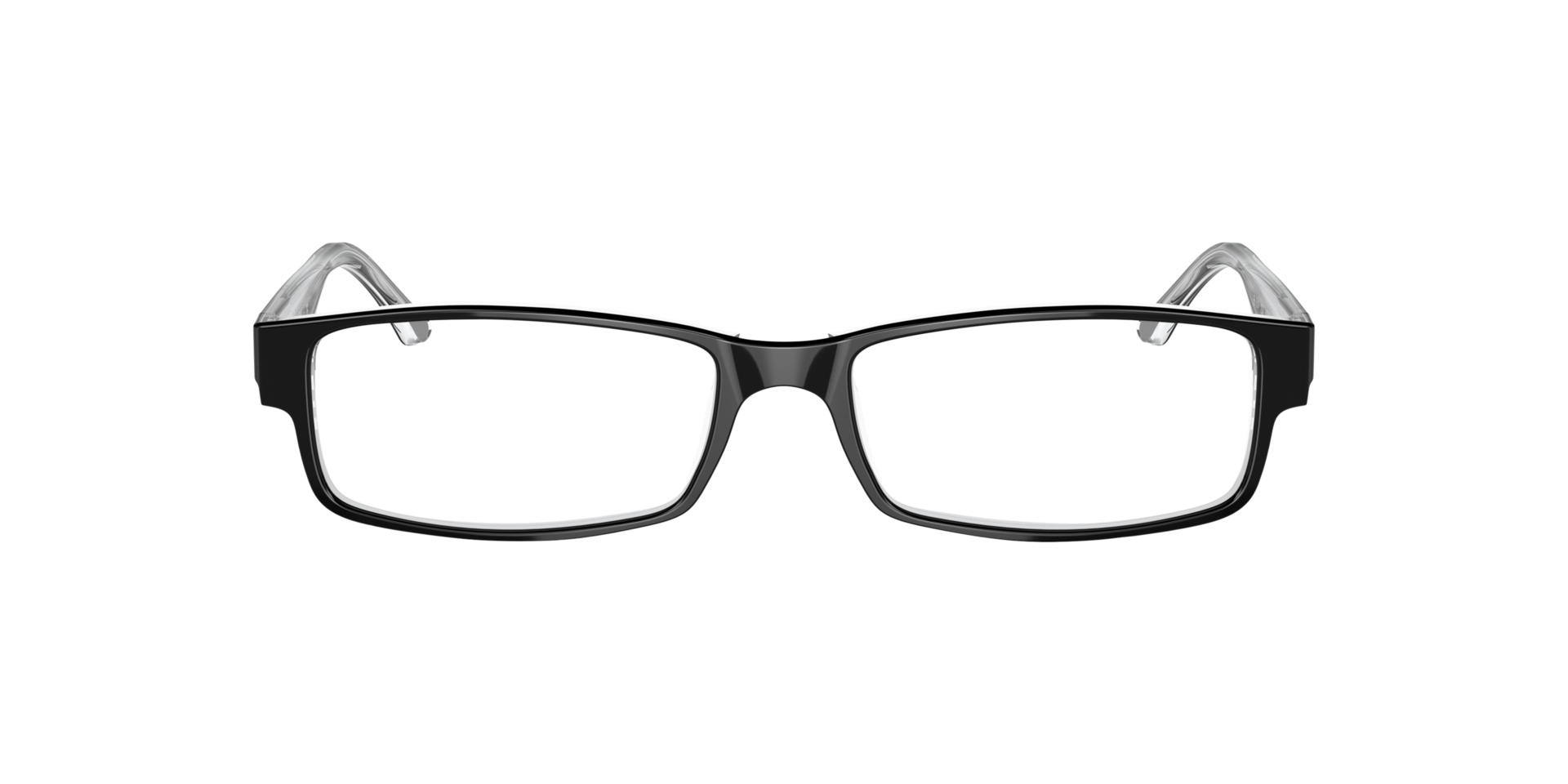 RB5114 Schwarz auf Transparent AcetatEyeglass Frames von B24, Vorderansicht