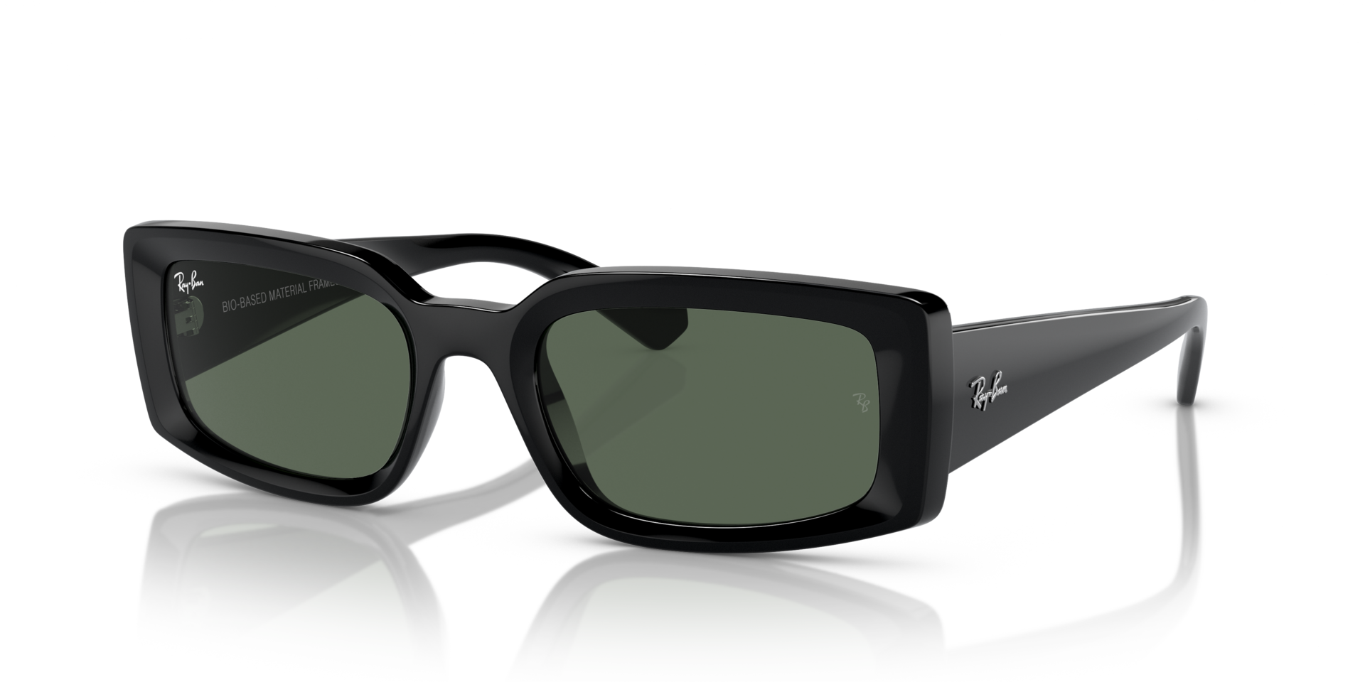 RB4395 Zwart KunststofSunglass Frames van B24, Hoekweergave