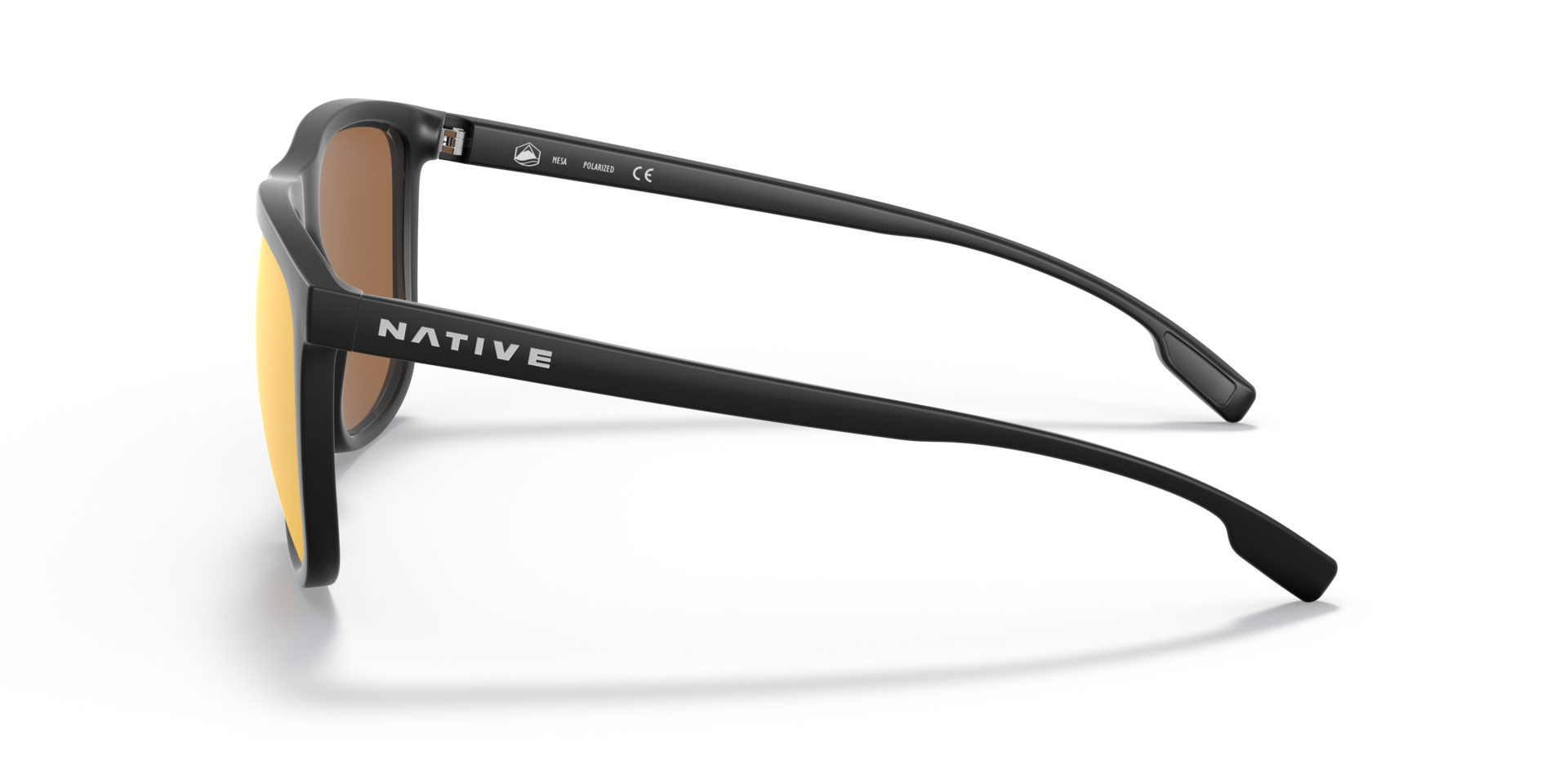 XD9036 Matt Schwarz KunststoffSunglass Frames von B24, Seitenansicht