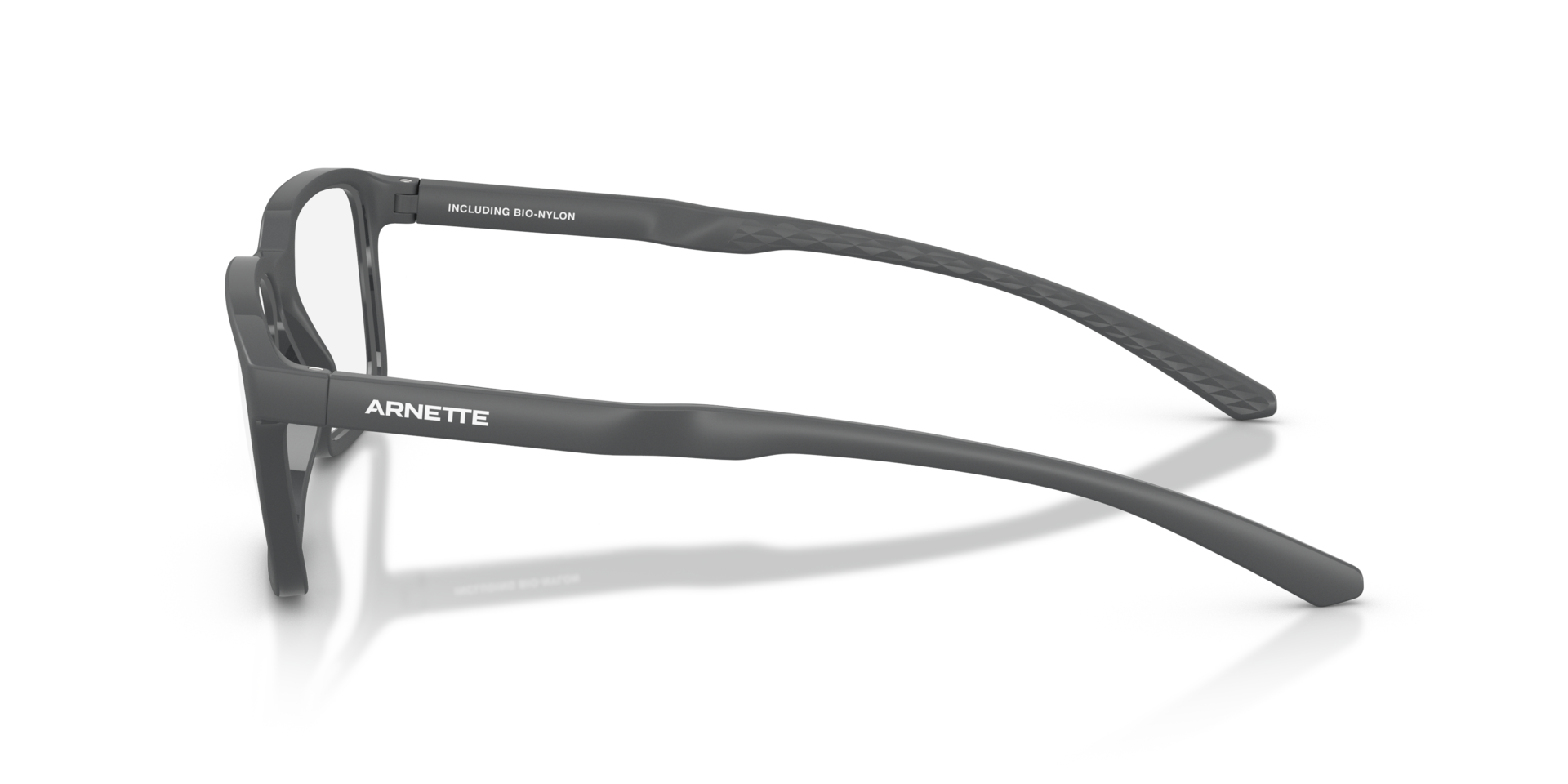 AN7293 Dark Grey Matte Inside Outside KunststoffEyeglass Frames von B24, Seitenansicht