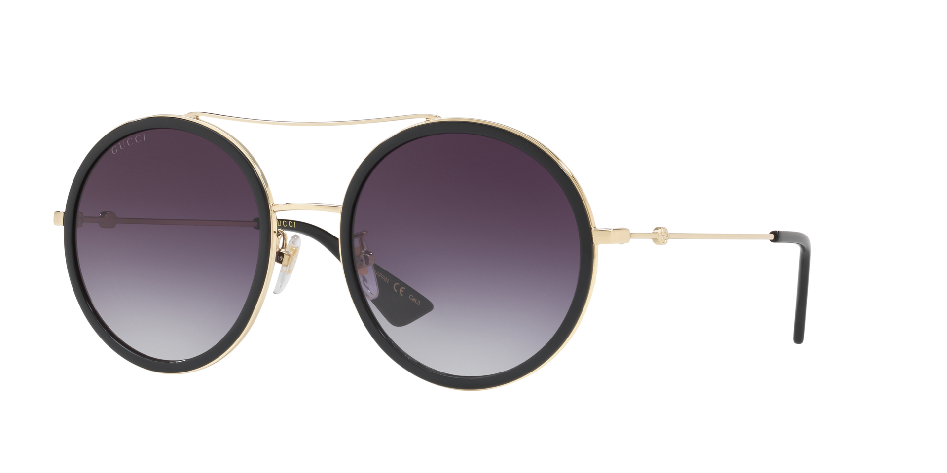 GG0061S Goud MetaalSunglass Frames van B24, Hoekweergave