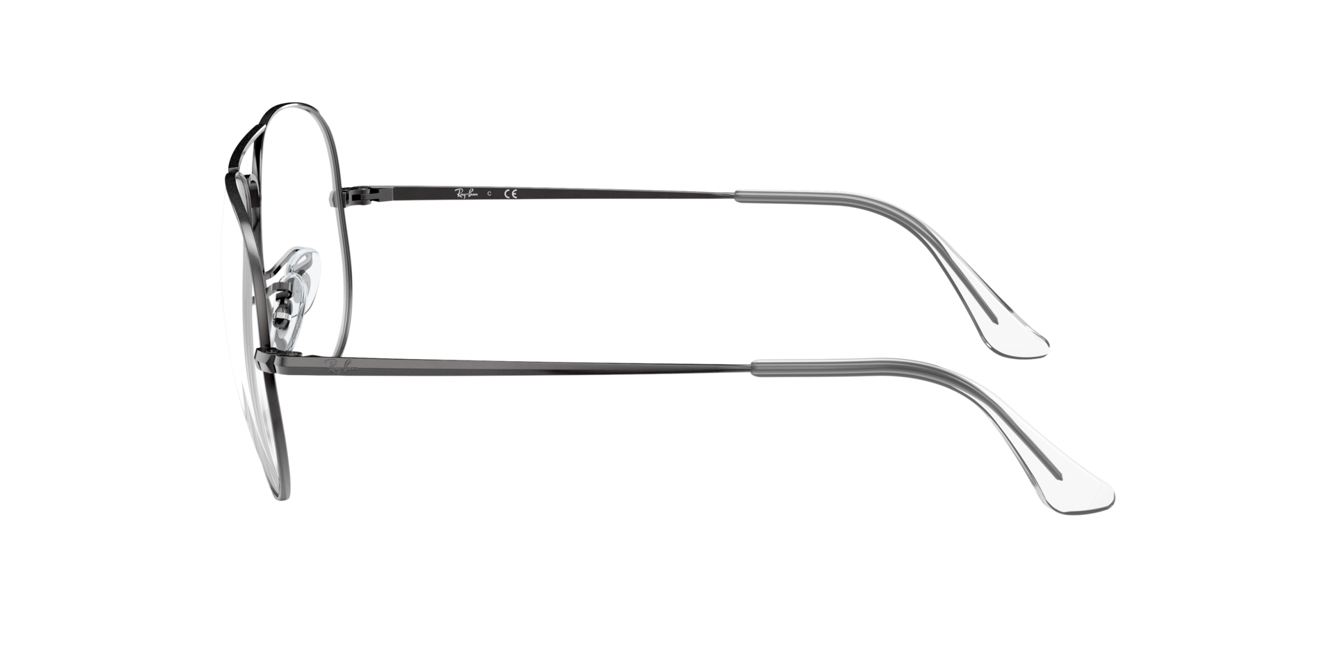 RB6489 Gunmetal MetallEyeglass Frames von B24, Seitenansicht