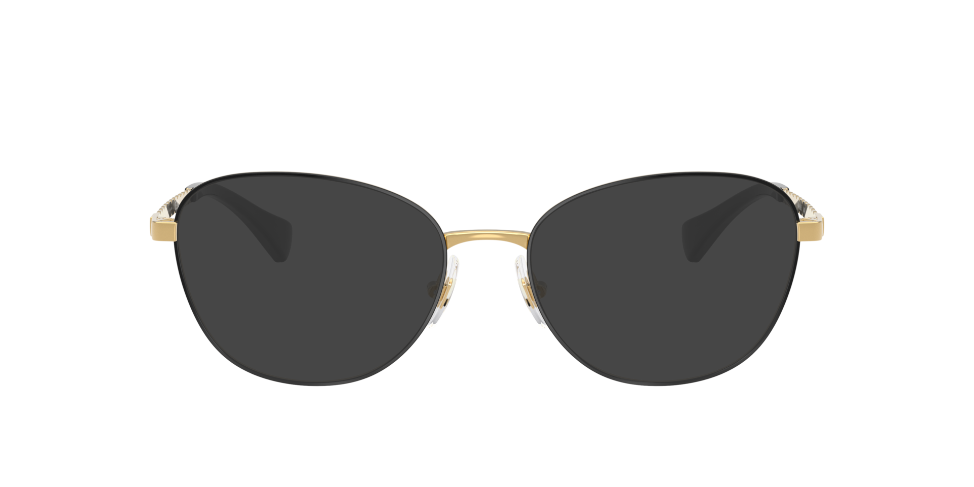 RA6063 Schwarz glänzend MetallEyeglass Frames von B24, mit getönten Gläsern