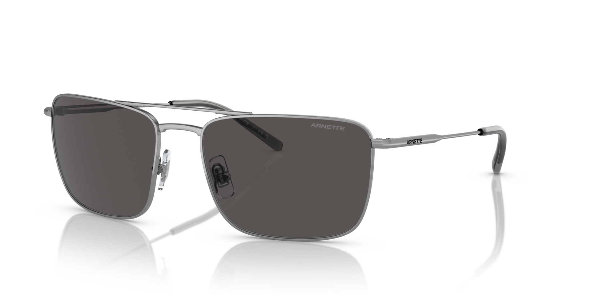 AN3088 Staalgrijs MetaalSunglass Frames van B24, Hoekweergave