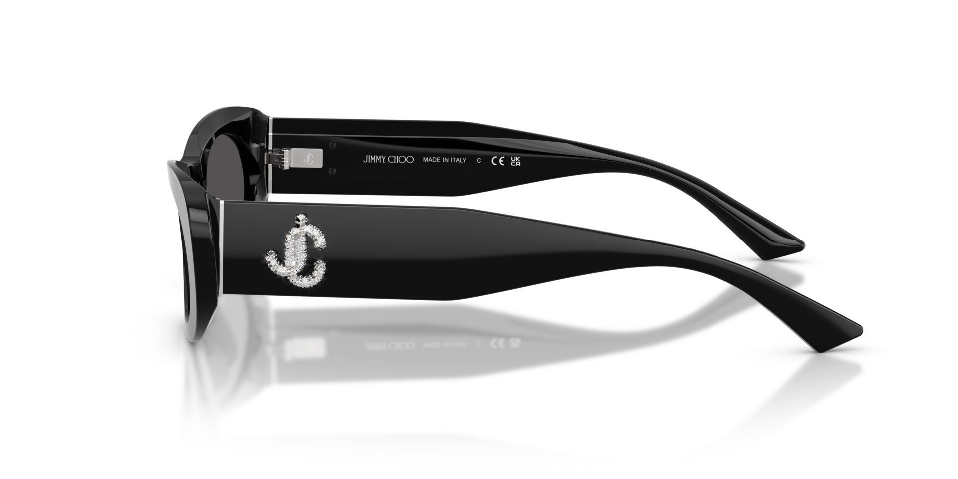 JC5038BU Zwart AcetaatSunglass Frames van B24, Zijaanzicht