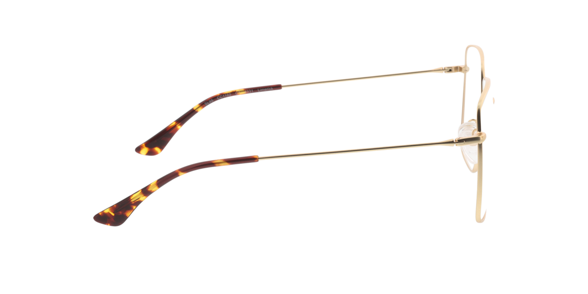 Limerick Gold MetallEyeglass Frames von B24, Seitenansicht