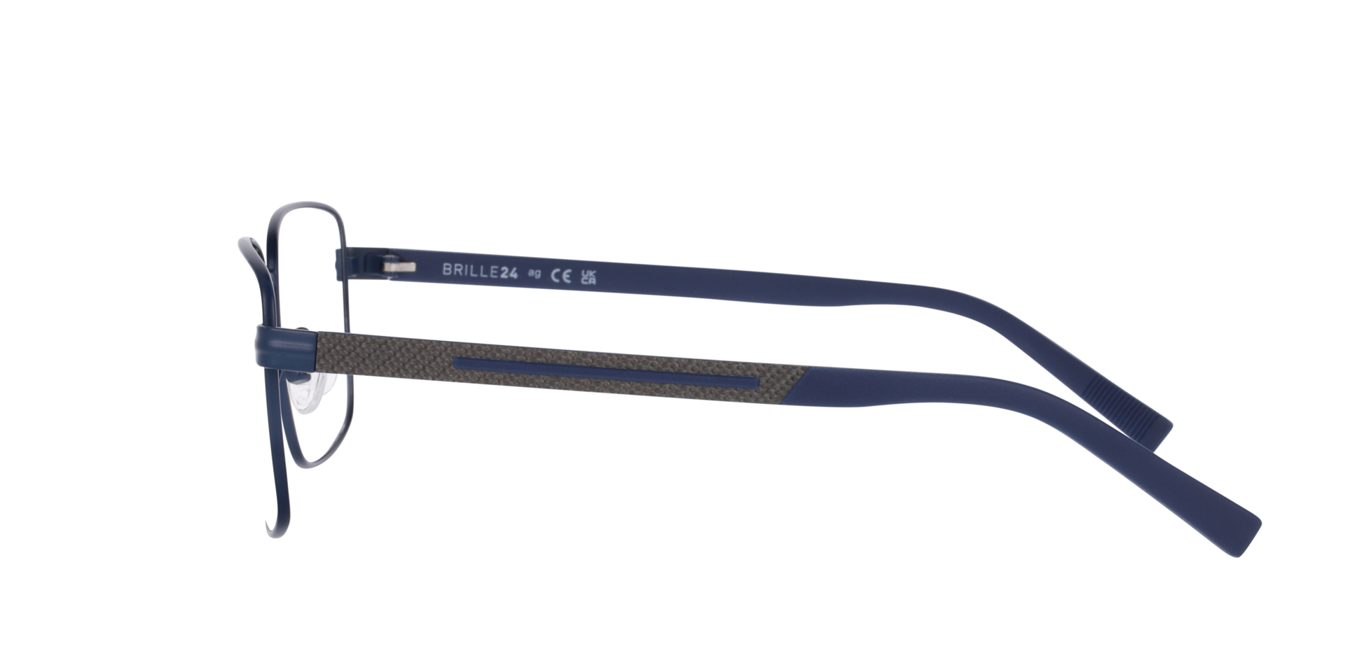 Nottingham Donkerblauw MetaalEyeglass Frames van B24, Zijaanzicht