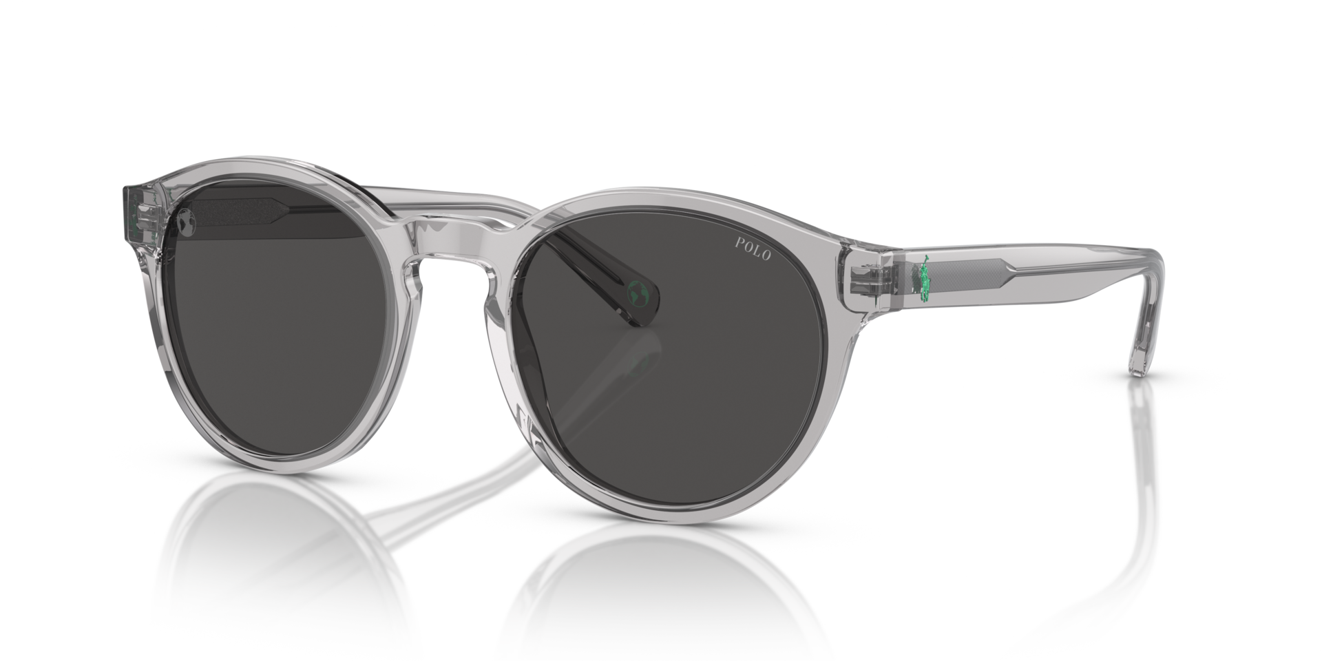 PH4192 Glänzendes transparentes Grau AcetatSunglass Frames von B24, Dreiviertelansicht
