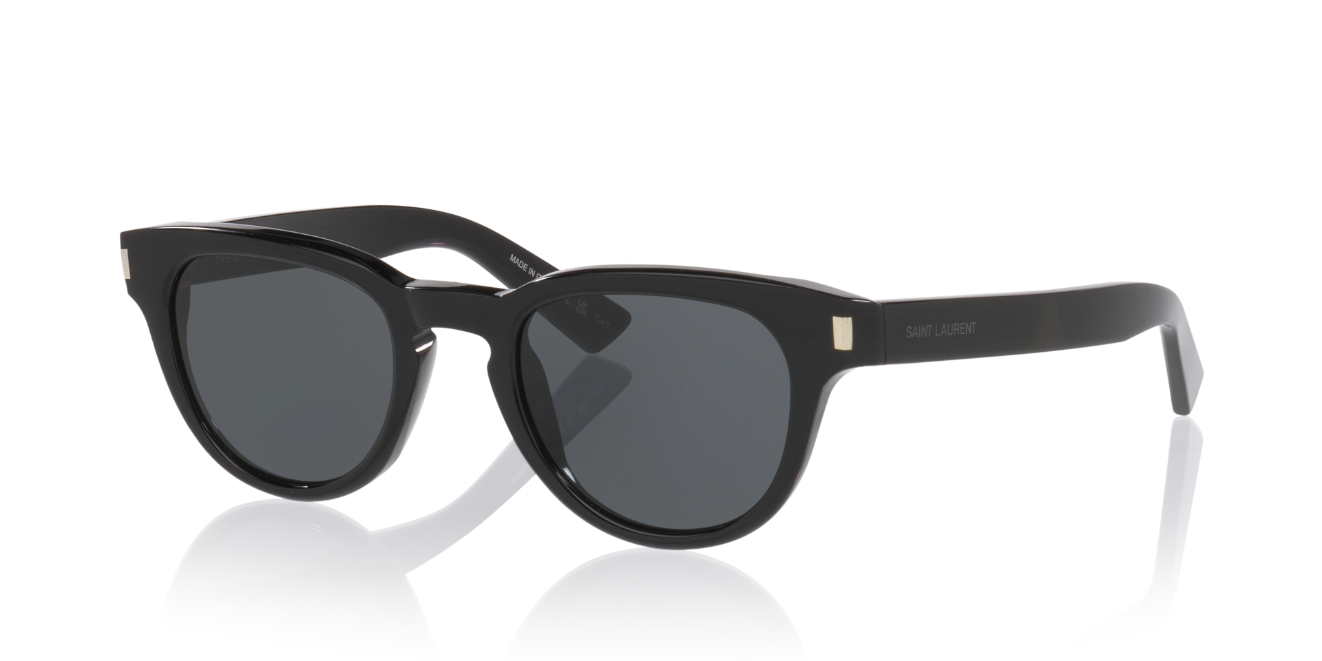 Sl 876 Schwarz AcetatSunglass Frames von B24, Dreiviertelansicht
