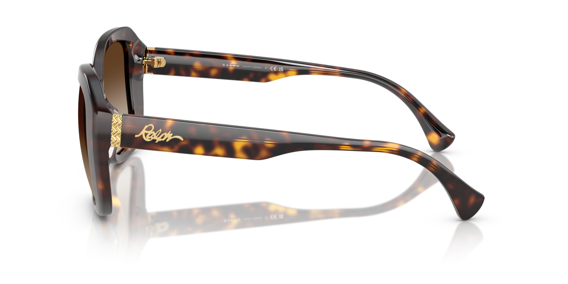 RA5321U Shiny Brown Havana AcetaatSunglass Frames van B24, Zijaanzicht