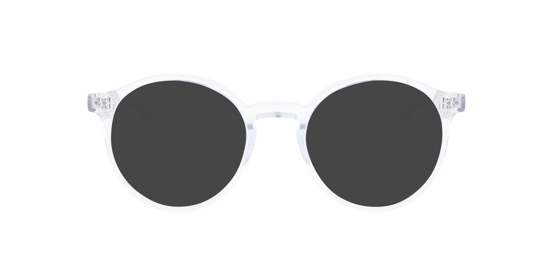 Bennett White Crystal AcetaatEyeglass Frames van B24, met getinte lenzen