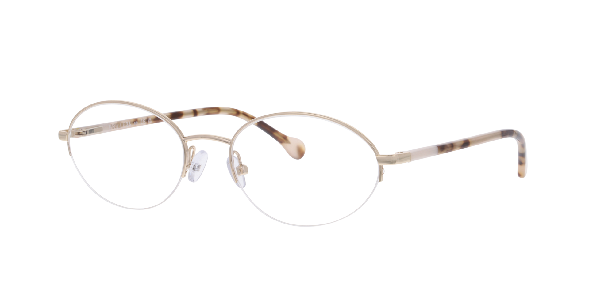 Amber Goud MetaalEyeglass Frames van B24, Hoekweergave