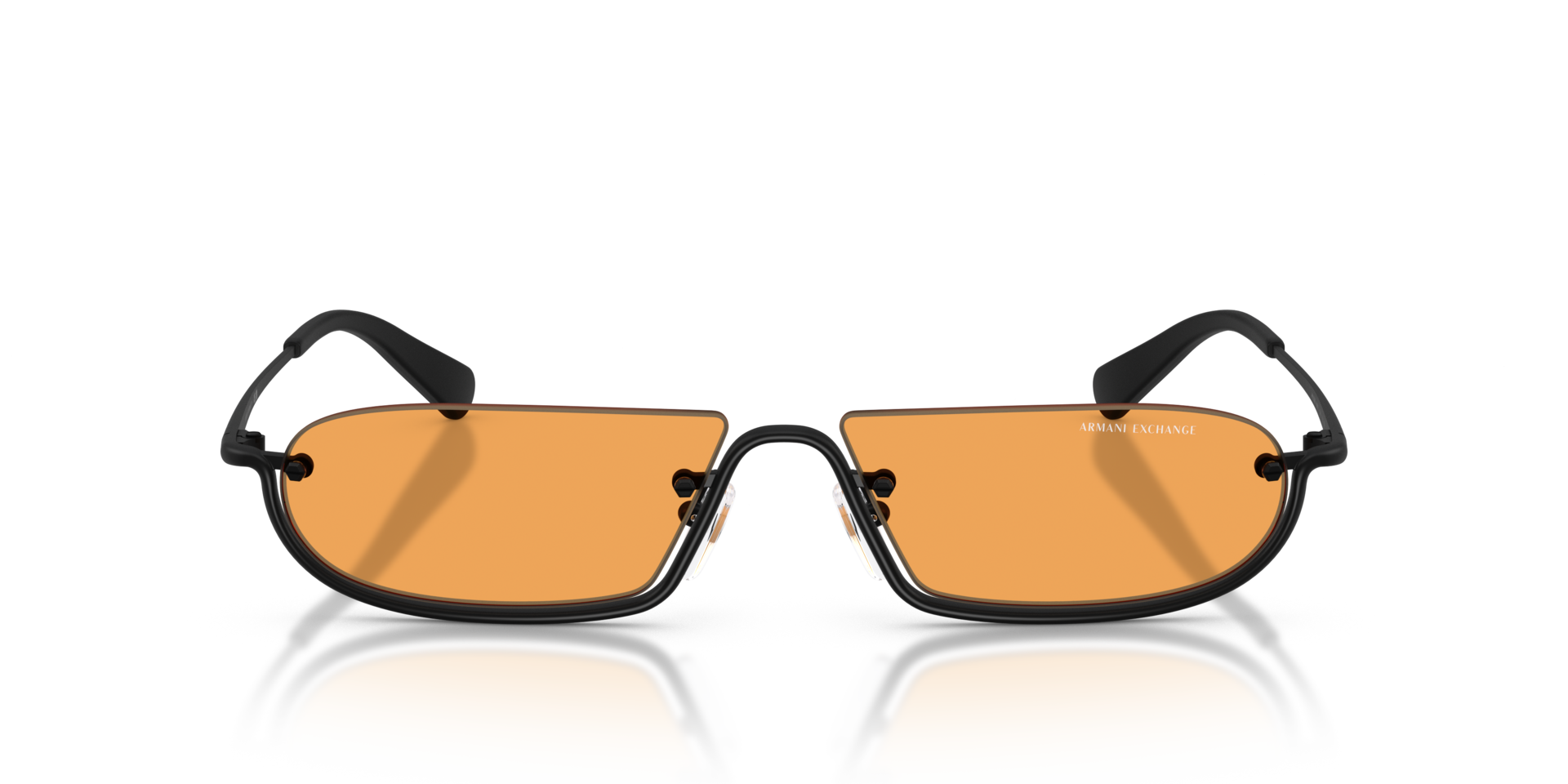 AX2058S Matzwart MetaalSunglass Frames van B24, Vooraanzicht