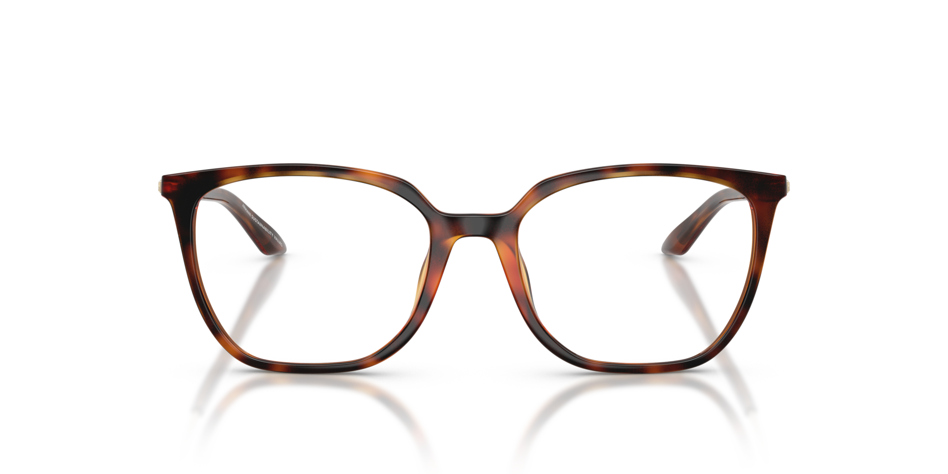 AX3142U Glanzend Havana KunststofEyeglass Frames van B24, Vooraanzicht