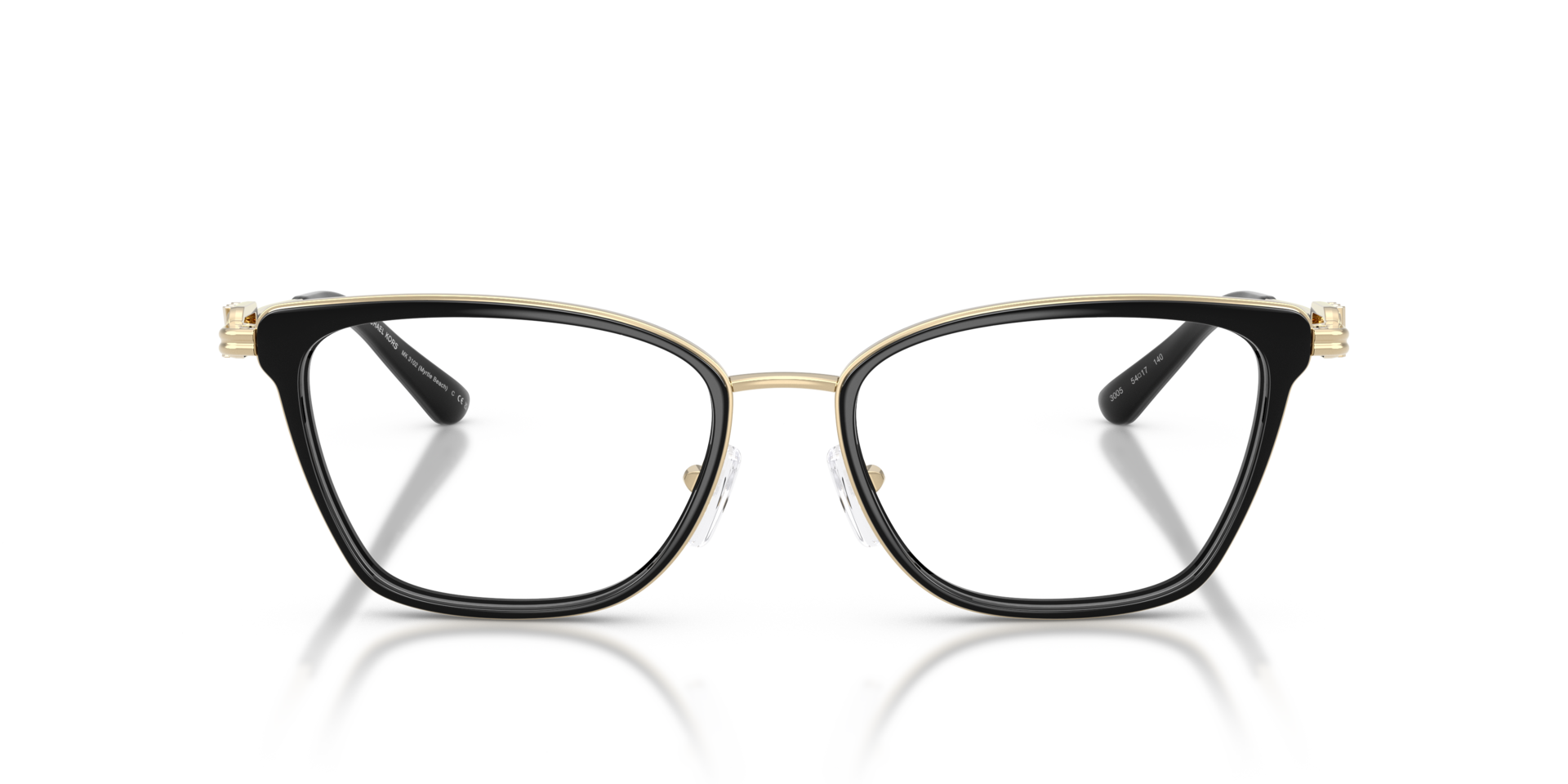 MK3102 Schwarz MetallEyeglass Frames von B24, Vorderansicht
