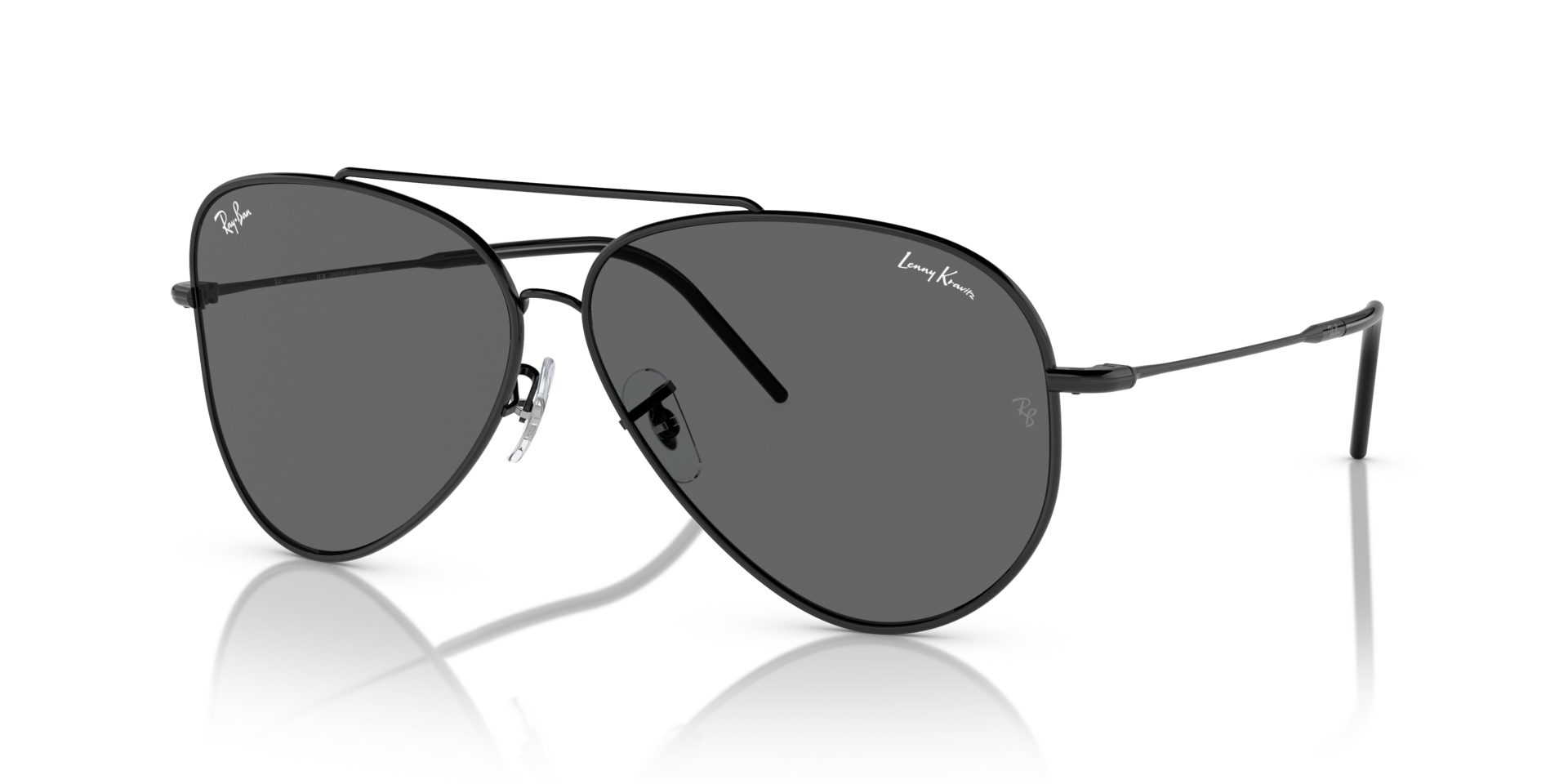 RBR0101S Schwarz MetallSunglass Frames von B24, Dreiviertelansicht