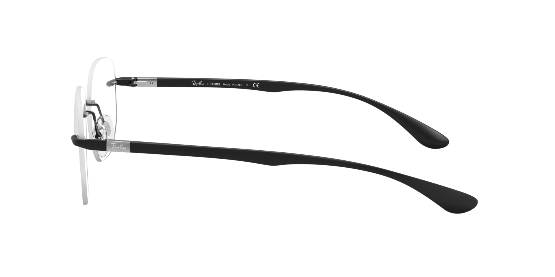 RB8766 Staalgrijs TitaanEyeglass Frames van B24, Zijaanzicht