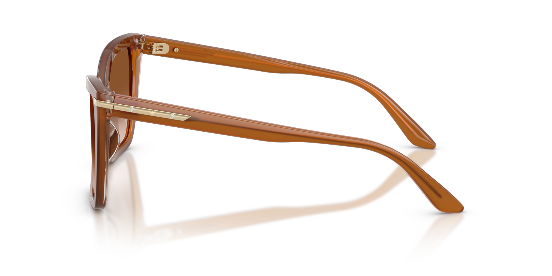 EA4273BU Tobacco AcetaatSunglass Frames van B24, Zijaanzicht