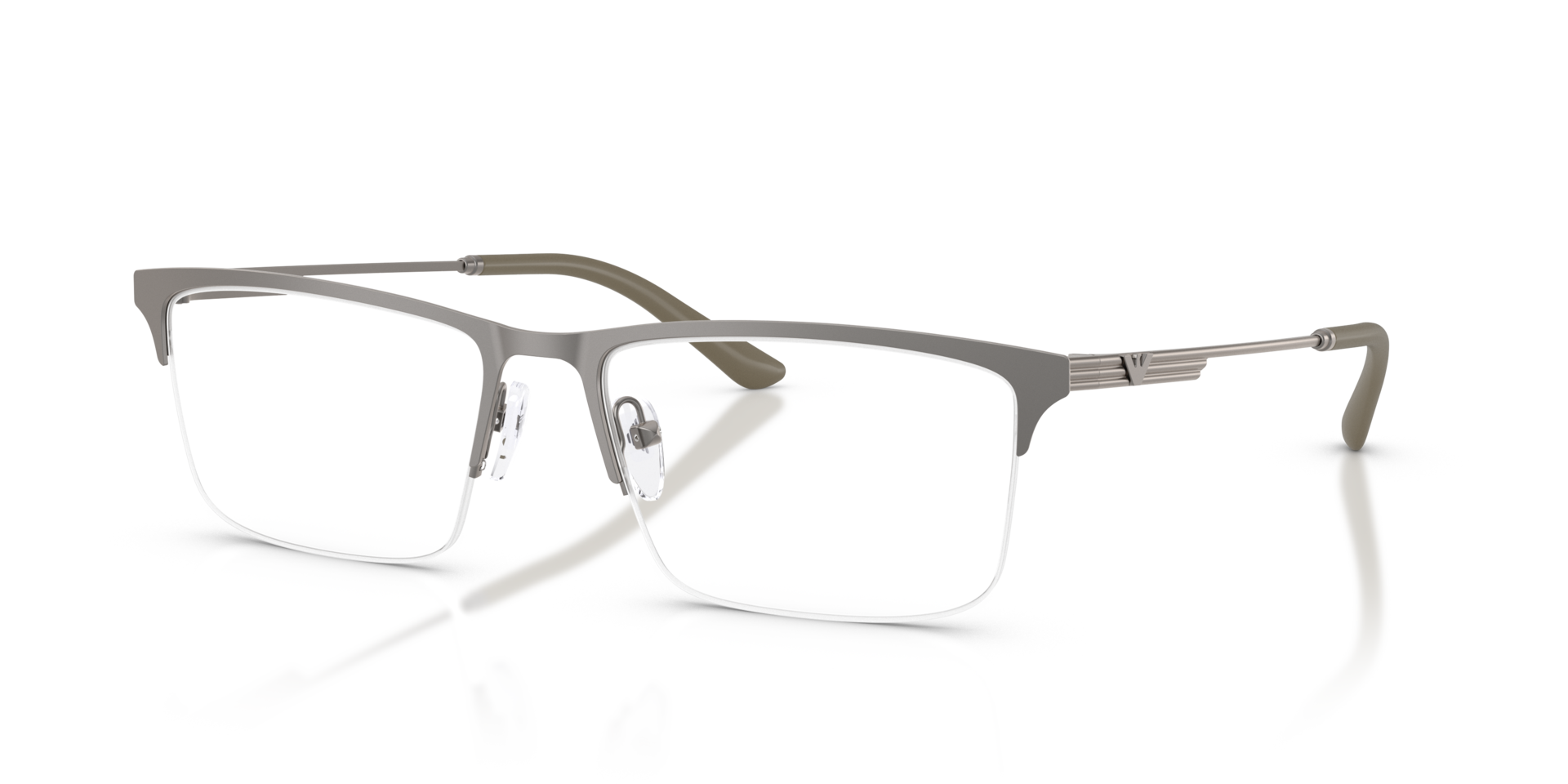 EA1177 Matt Grau MetallEyeglass Frames von B24, Dreiviertelansicht