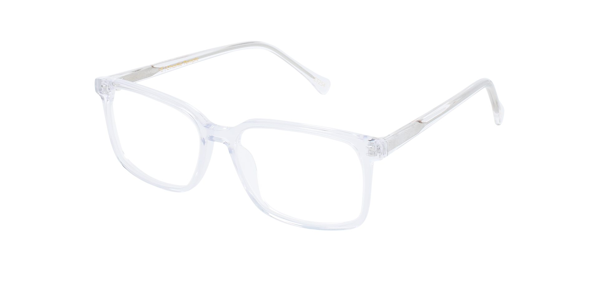 Mondrian White Crystal AcetaatEyeglass Frames van B24, Hoekweergave