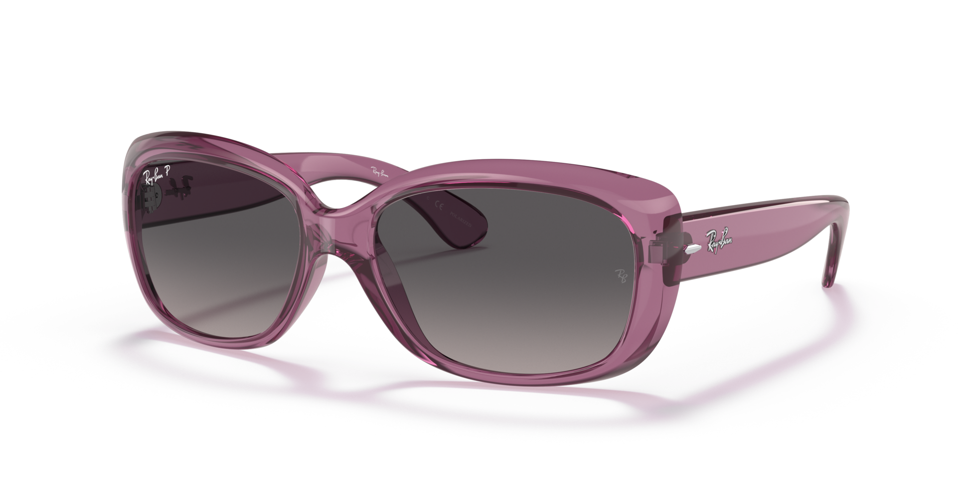 RB4101 Transparant violet KunststofSunglass Frames van B24, Hoekweergave