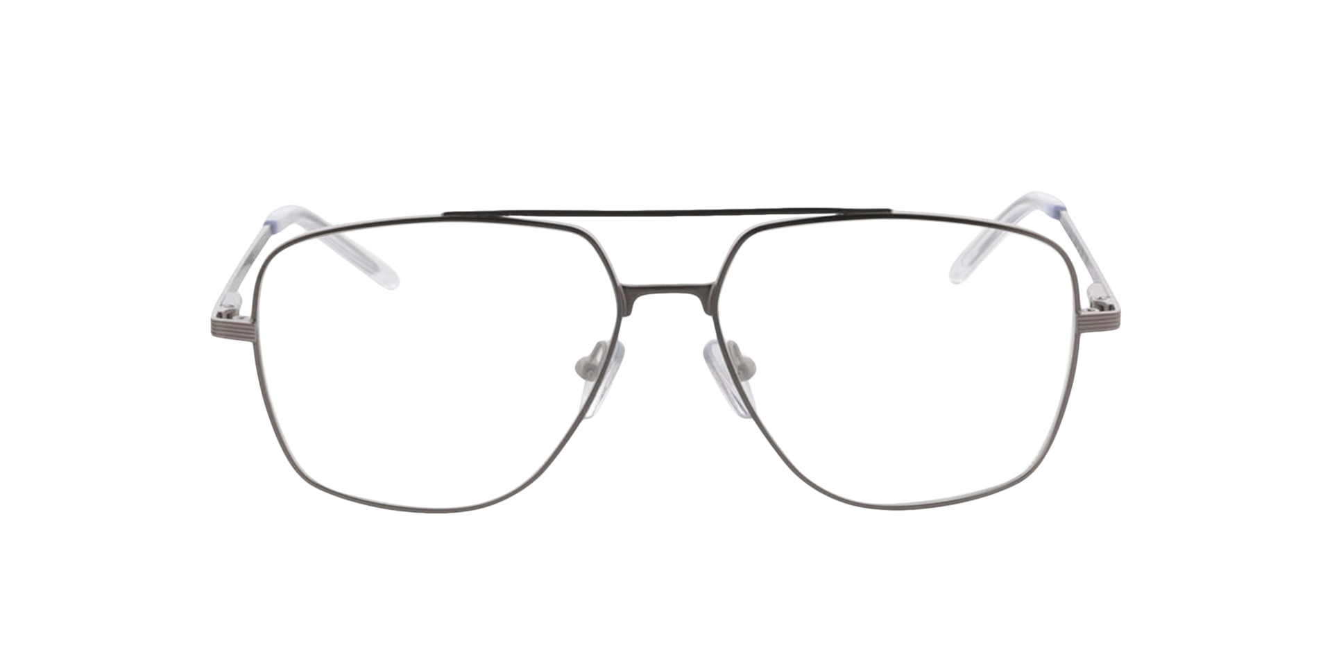 Douglas Matzilver  &  kristal MetaalEyeglass Frames van B24, Vooraanzicht