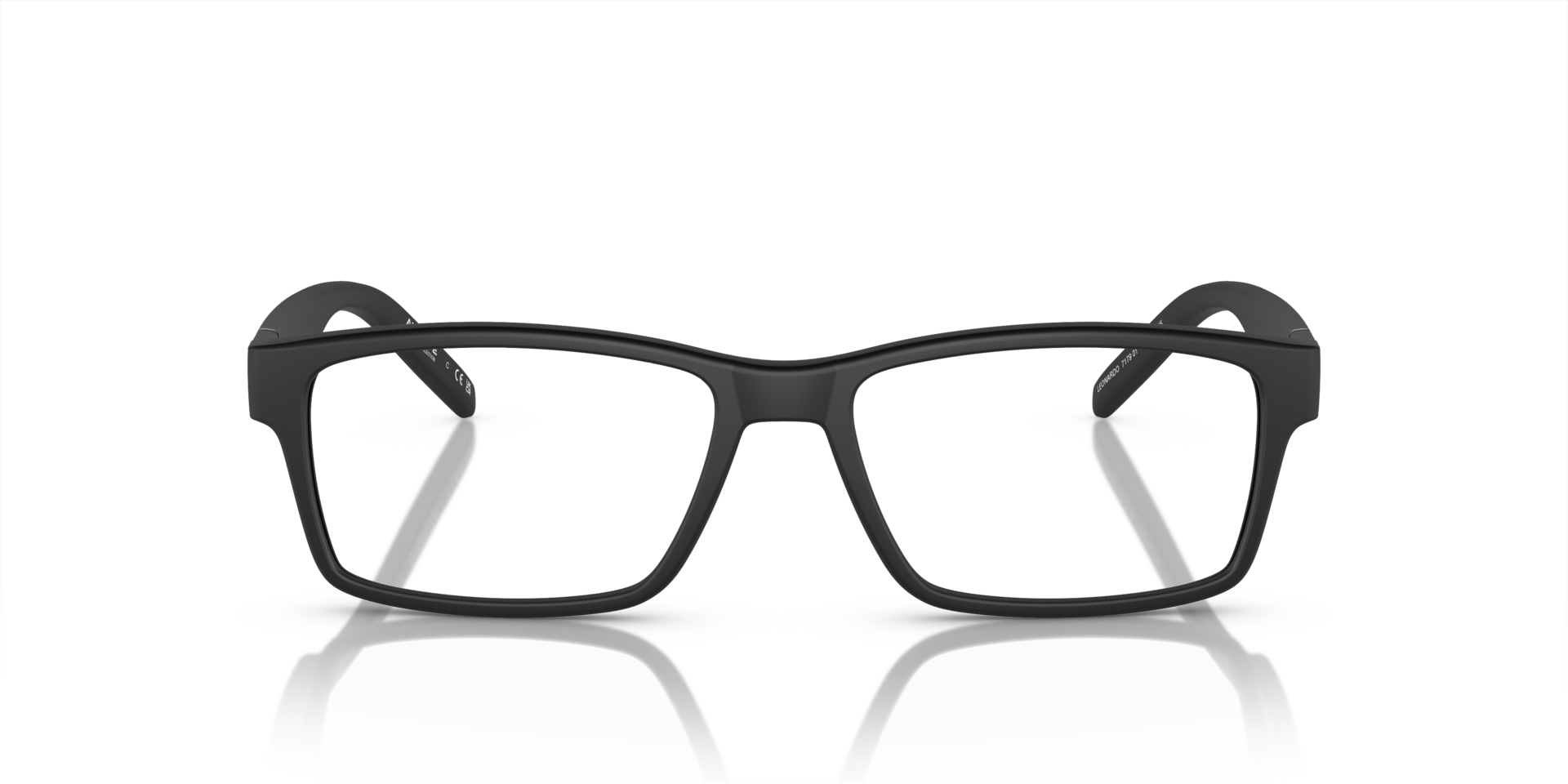 AN7179 Matzwart KunststofEyeglass Frames van B24, Vooraanzicht
