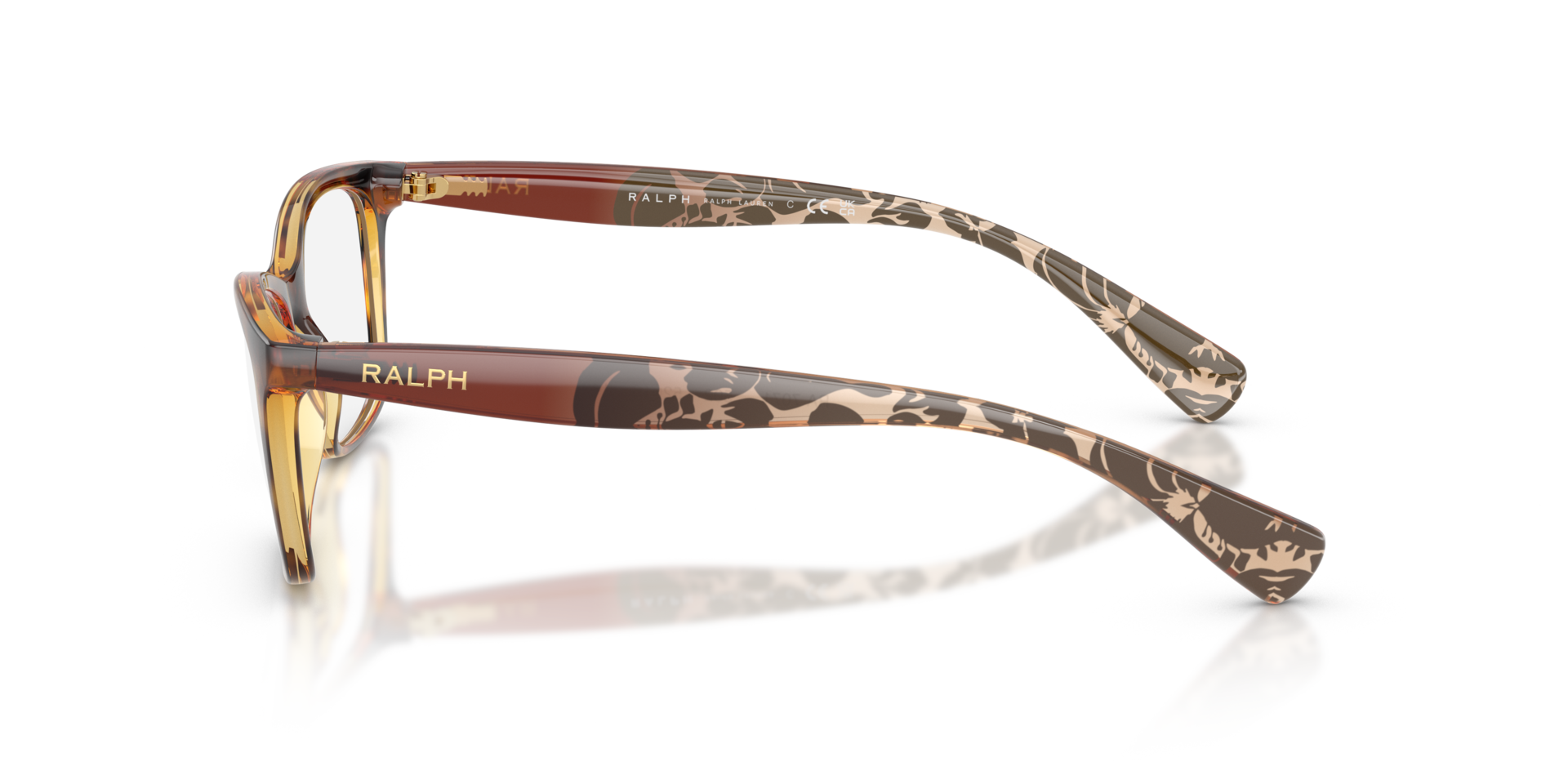 RA7071 Dunkelhavana KunststoffEyeglass Frames von B24, Seitenansicht