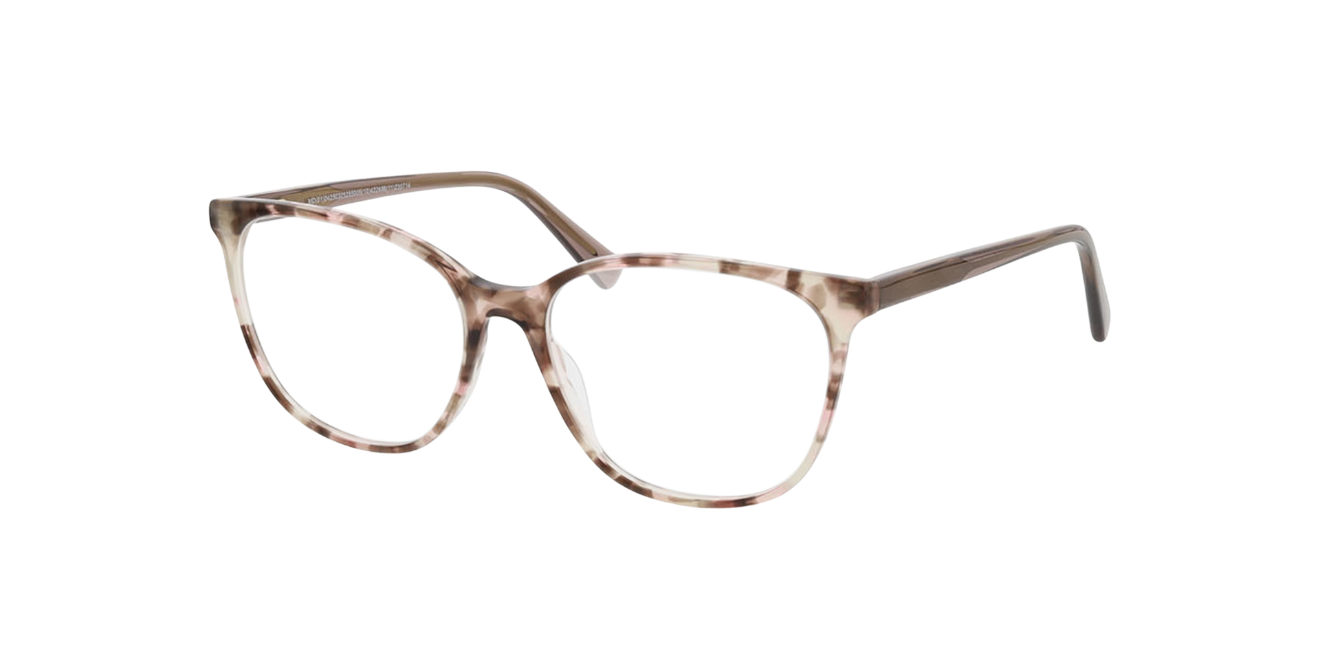 Samantha Gestippeld bruin roze Havana AcetaatEyeglass Frames van B24, Hoekweergave