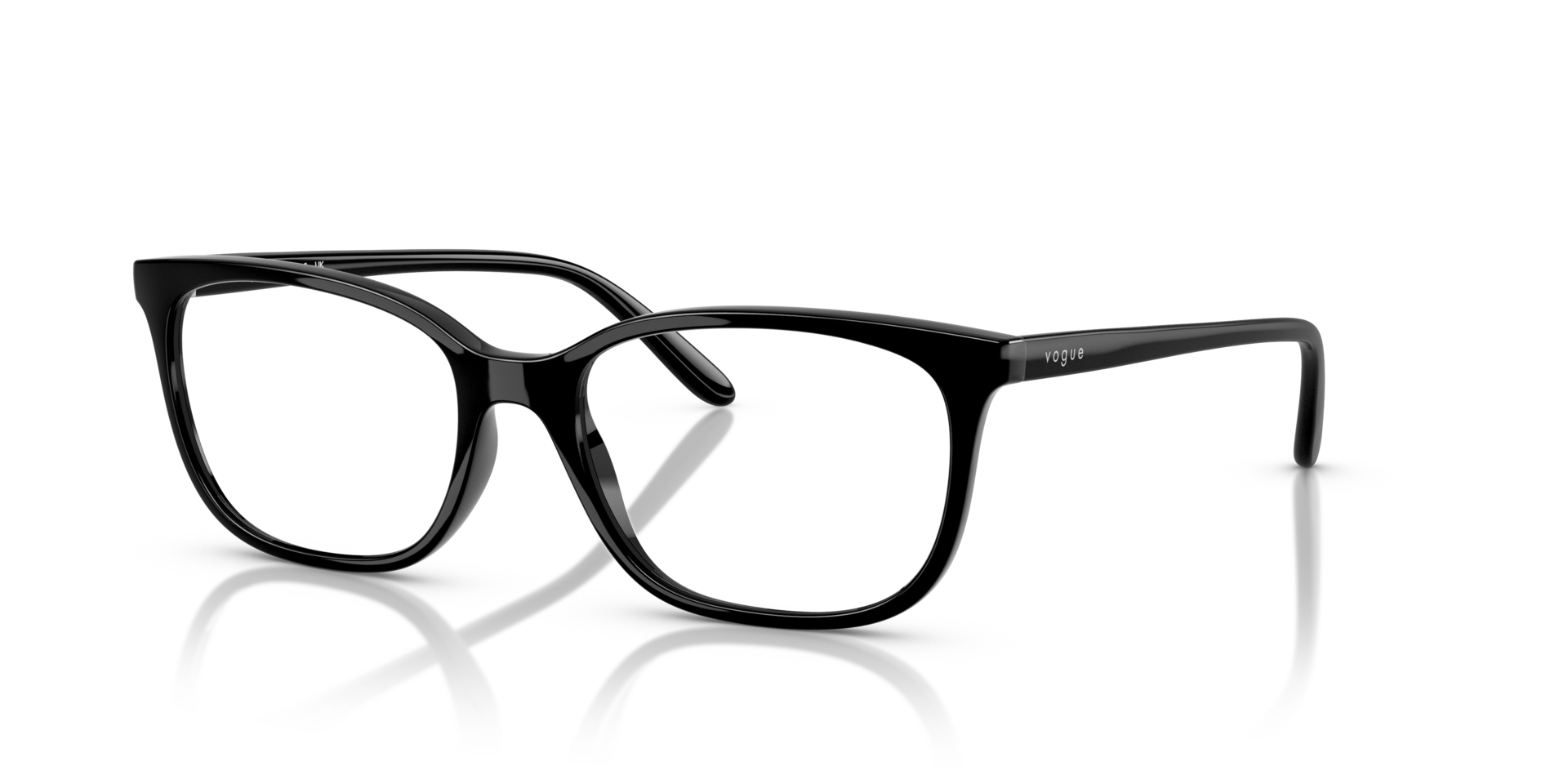 VO5621 Zwart KunststofEyeglass Frames van B24, Hoekweergave