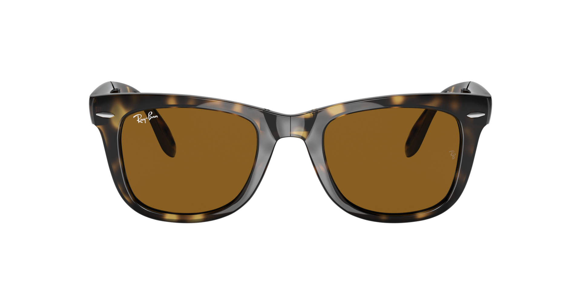 Wayfarer Folding Classic Hellhavana KunststoffSunglass Frames von B24, mit getönten Gläsern