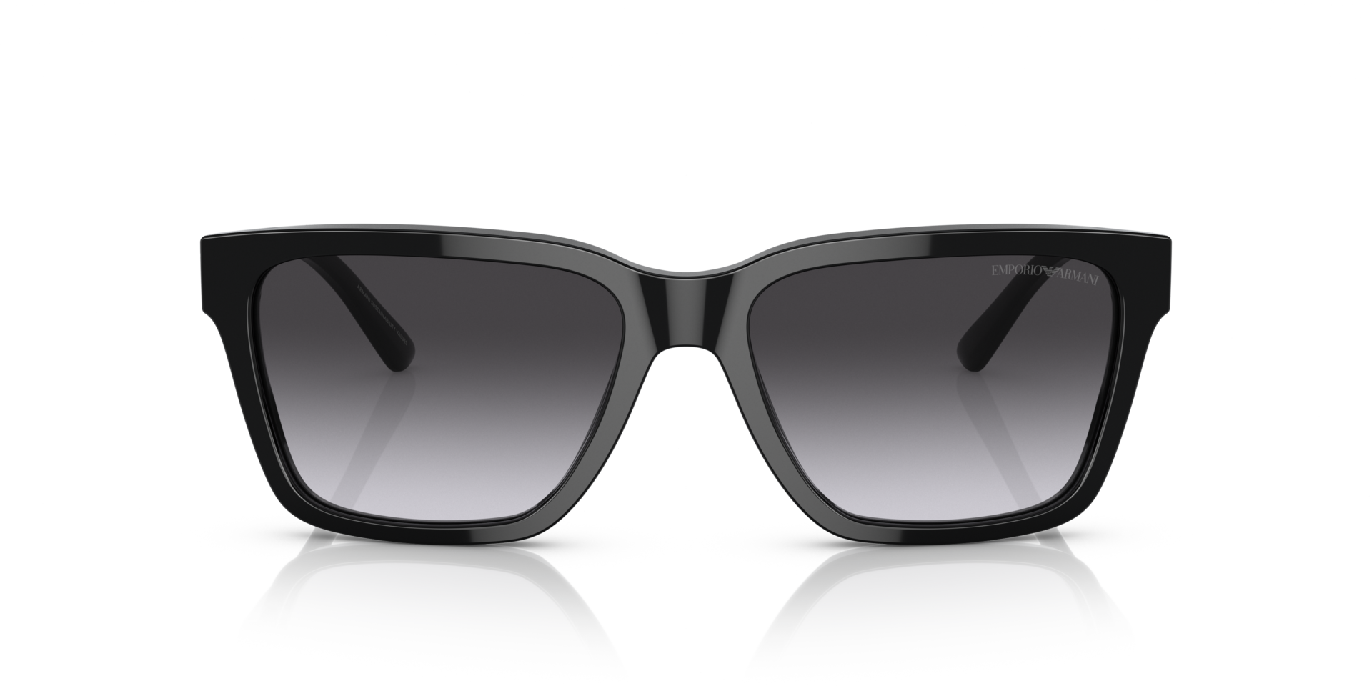 EA4177 Glanzend zwart AcetaatSunglass Frames van B24, Vooraanzicht