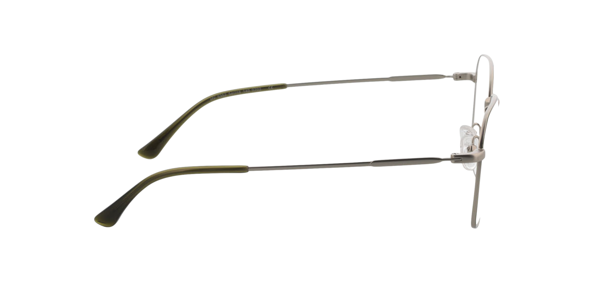 Tanger Matzilver  &  groen MetaalEyeglass Frames van B24, Zijaanzicht