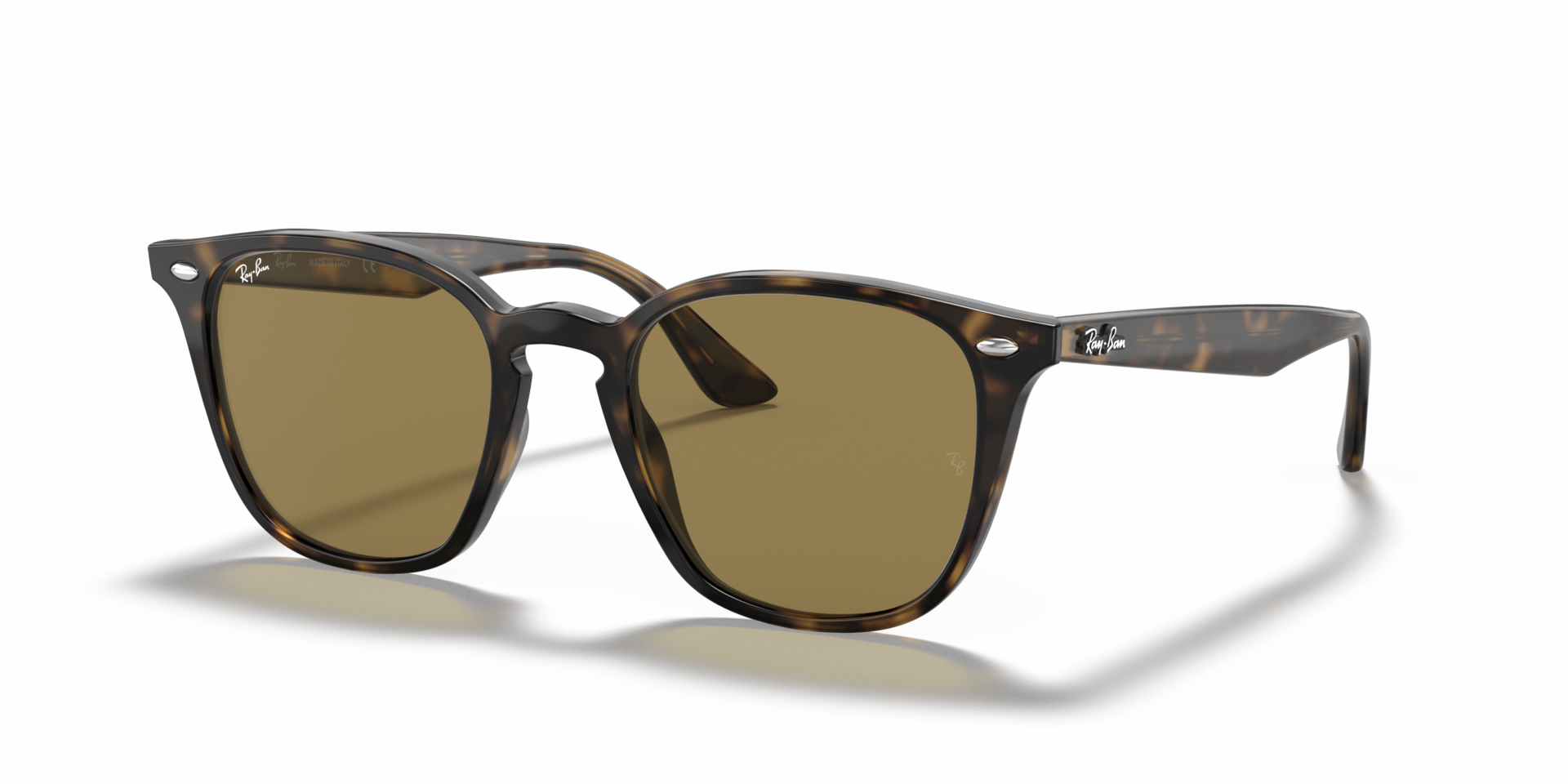 RB4258 Licht Havana KunststofSunglass Frames van B24, Hoekweergave