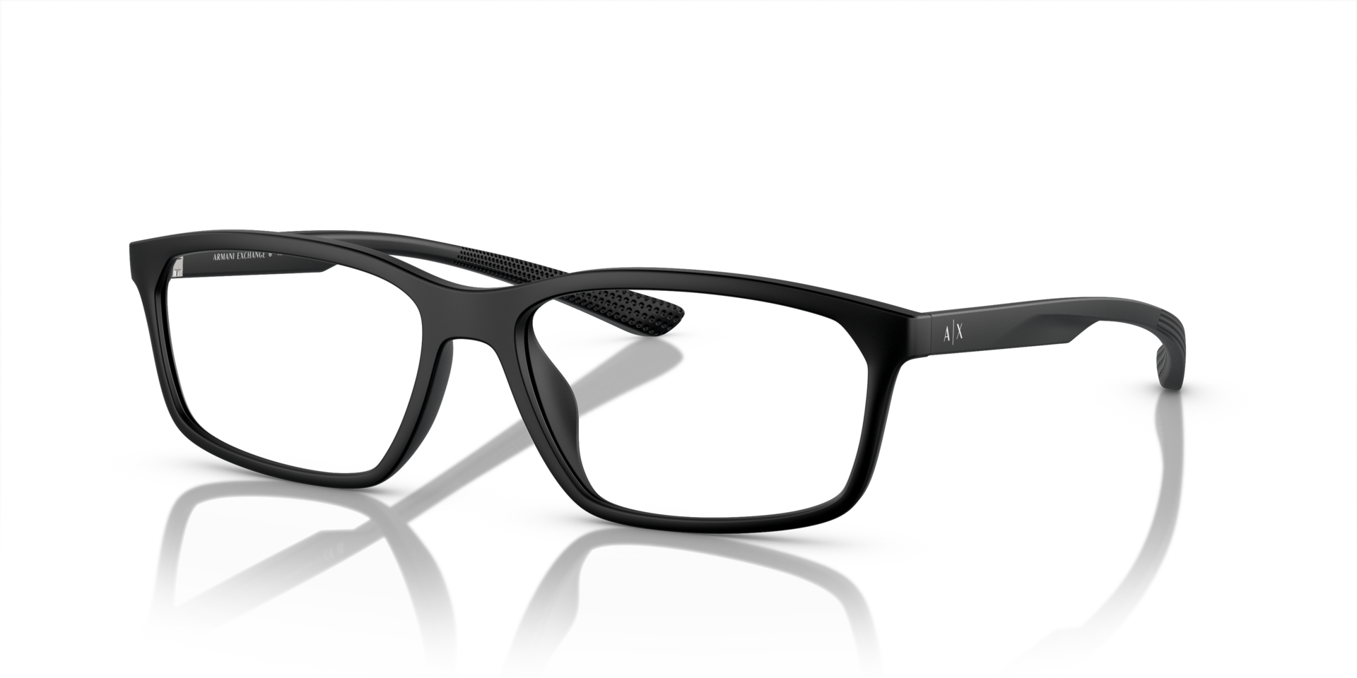 AX3108U Matt Schwarz KunststoffEyeglass Frames von B24, Dreiviertelansicht