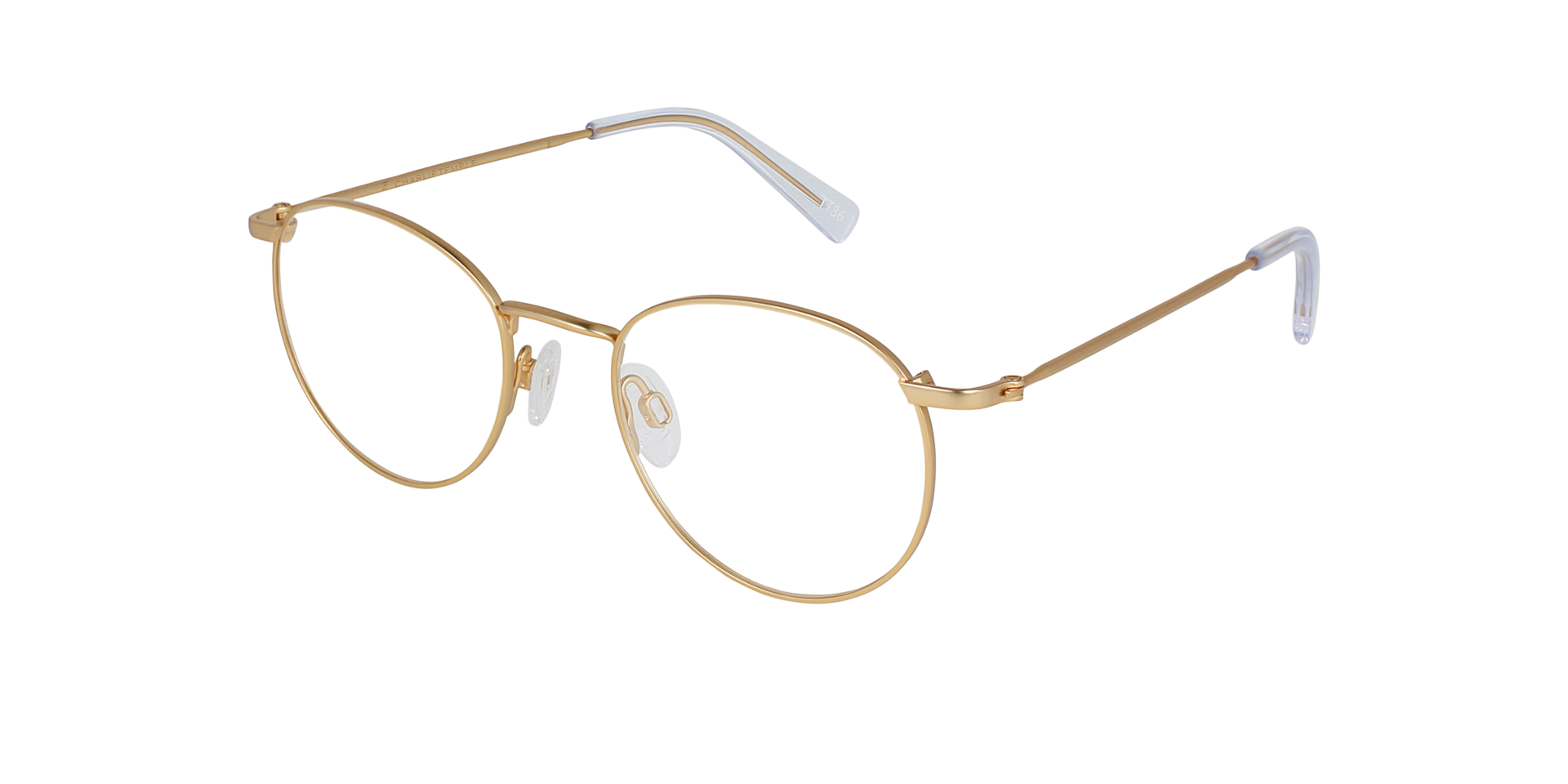 Ceo Gold Titanium TitanEyeglass Frames von B24, Dreiviertelansicht