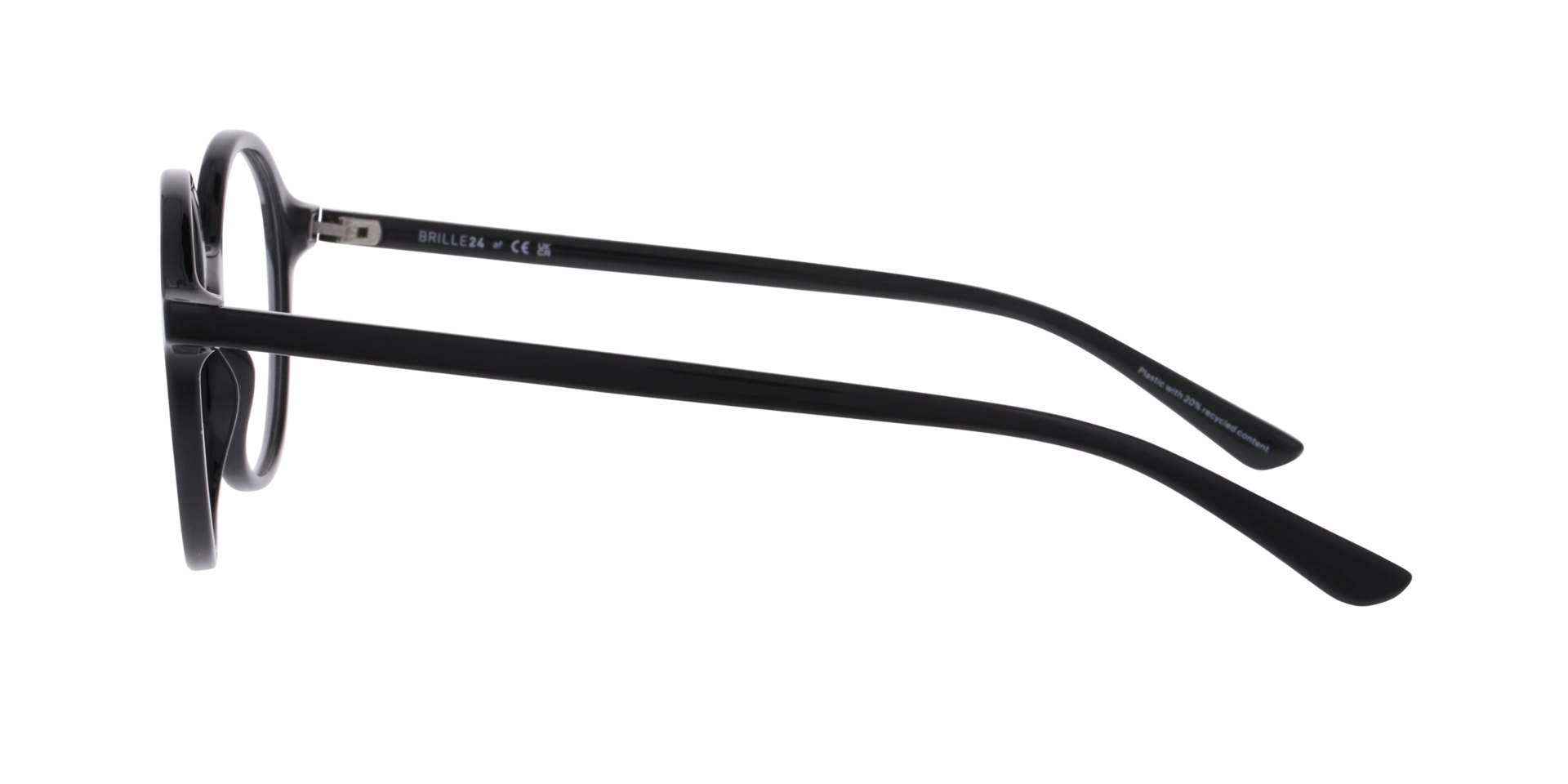 Moss Zwart KunststofEyeglass Frames van B24, Zijaanzicht