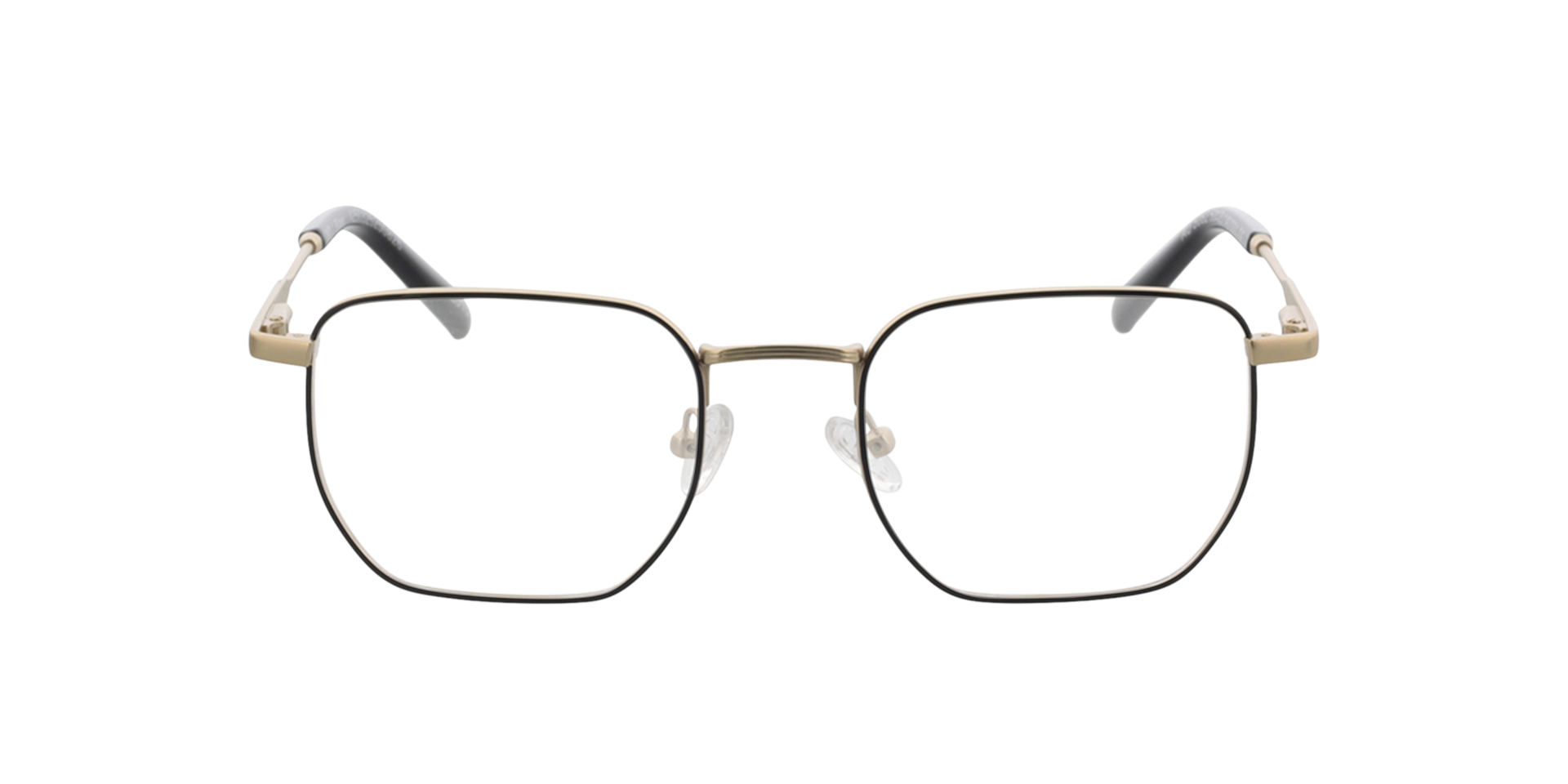 Blake Satin Gold  &  Black MetallEyeglass Frames von B24, Vorderansicht