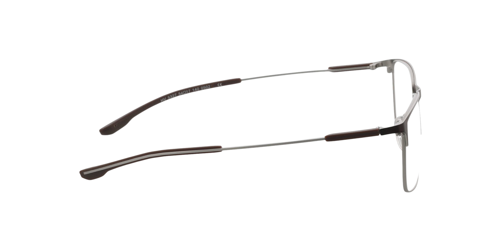 Memphis Matbruin  &  matzilver MetaalEyeglass Frames van B24, Zijaanzicht
