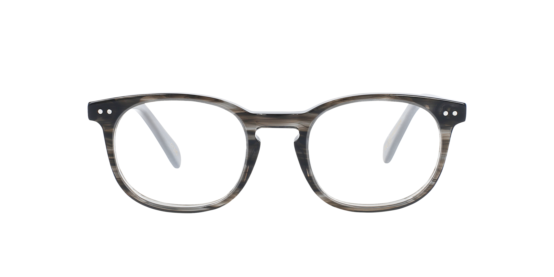 Clark Striped Gainsboro AcetatEyeglass Frames von B24, Vorderansicht